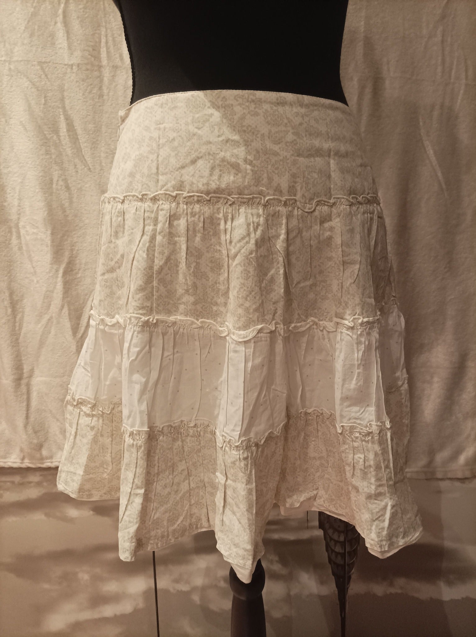 Jupe blanche avec motifs Promod Taille 38
