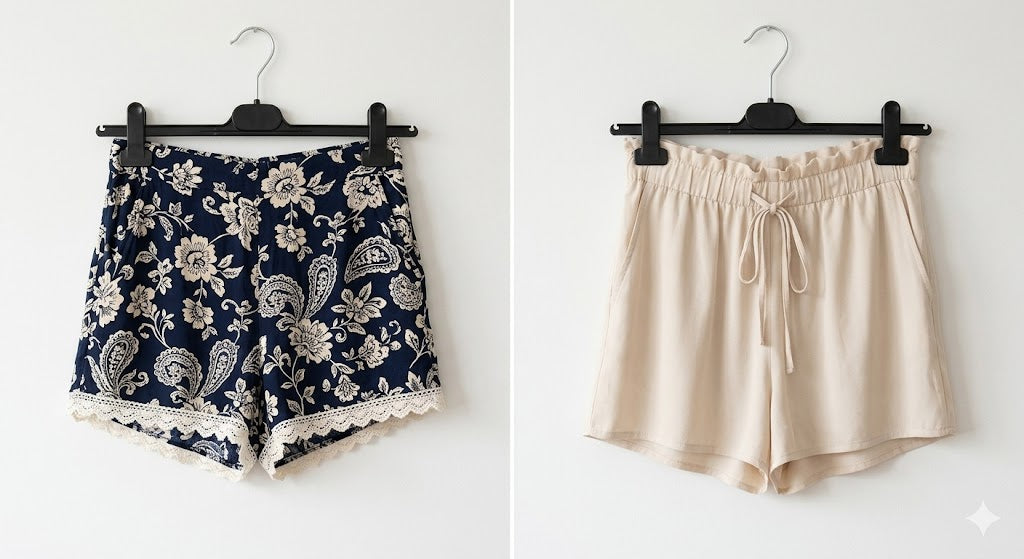 Lot de 2 shorts fluides d’été légers – Taille 38 (M)