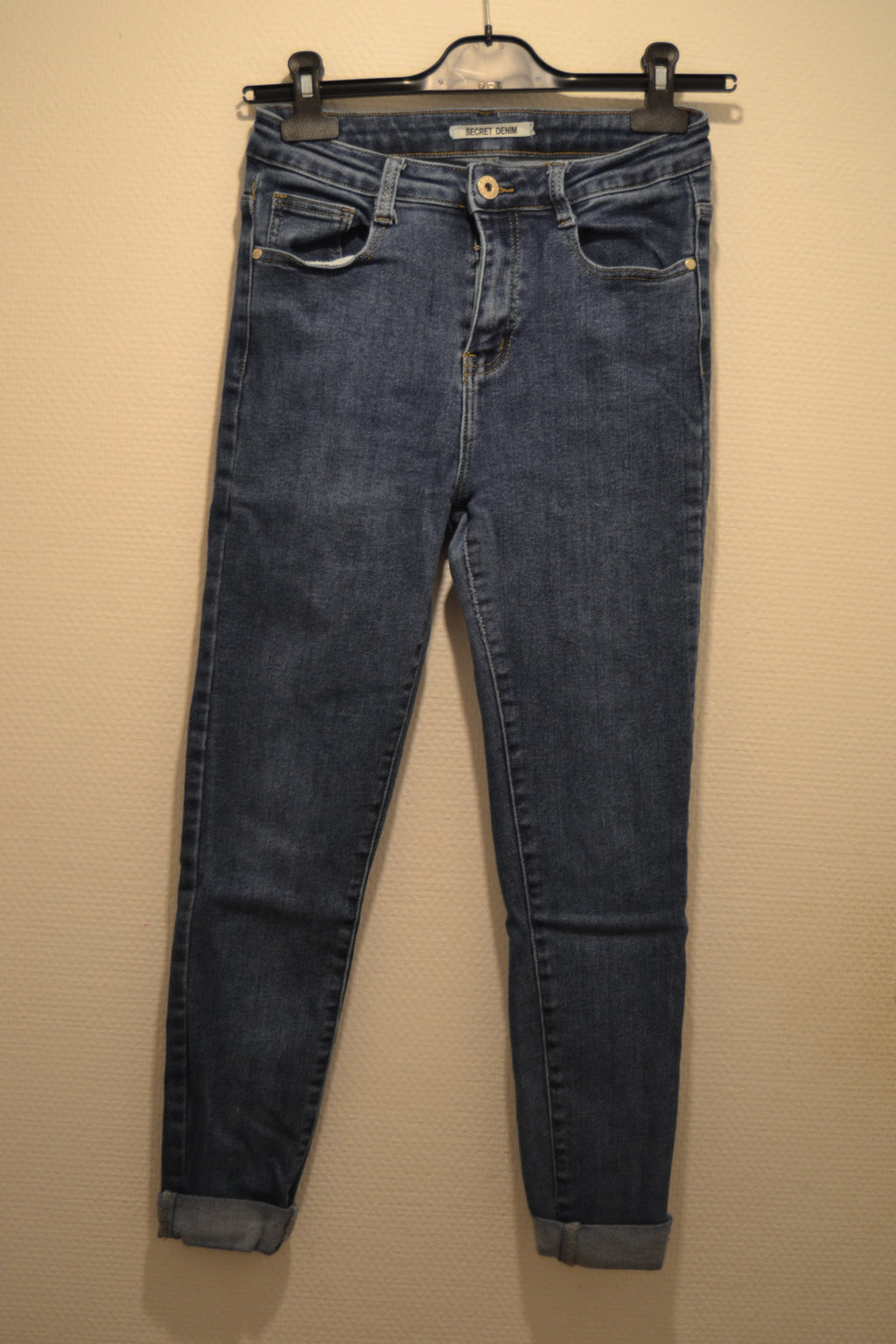 Pantacourt jean Slim Bleu Foncé – Secret Denim (Taille 38)