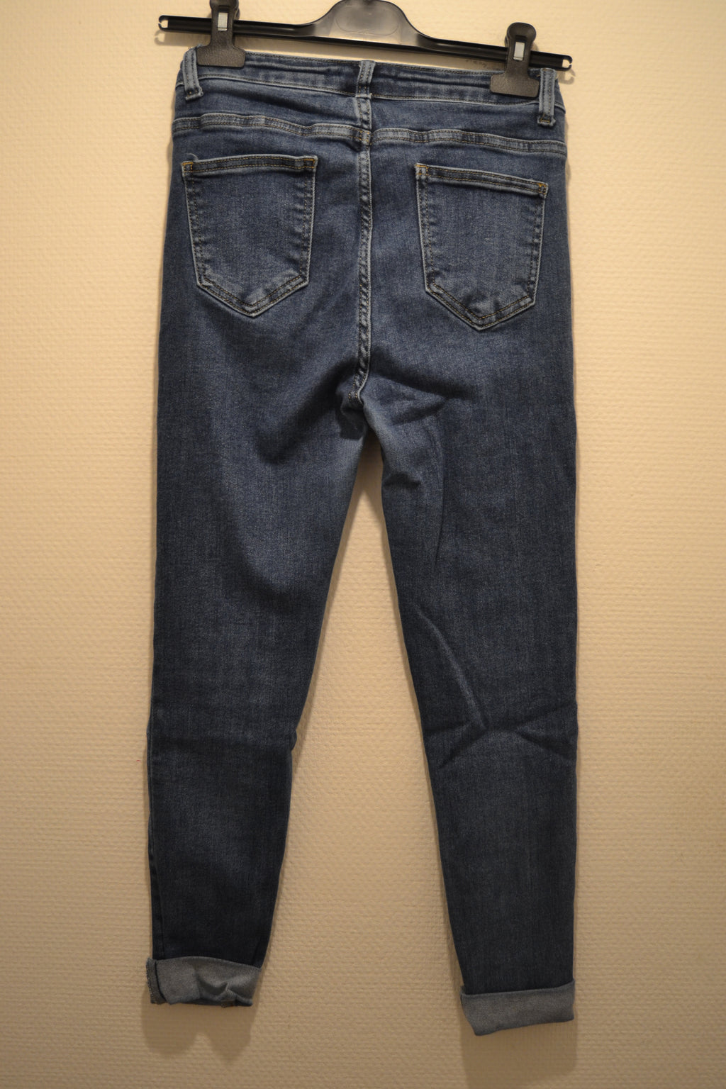 Pantacourt jean Slim Bleu Foncé – Secret Denim (Taille 38)