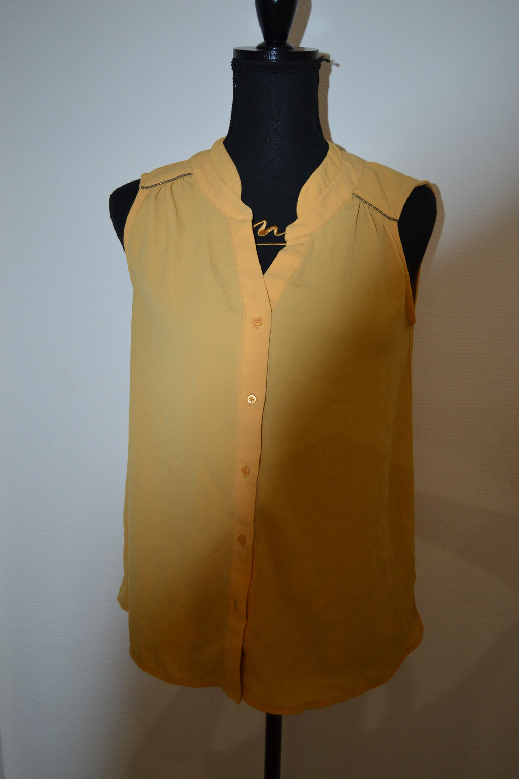 Chemisier sans manches jaune moutarde Grain de Malice – Taille 38