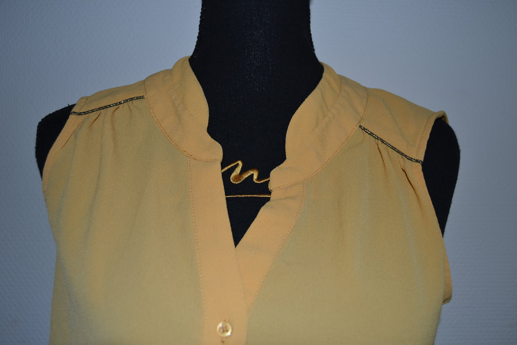Chemisier sans manches jaune moutarde Grain de Malice – Taille 38