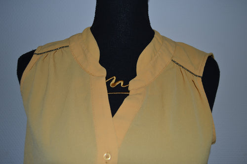 Chemisier sans manches jaune moutarde Grain de Malice – Taille 38