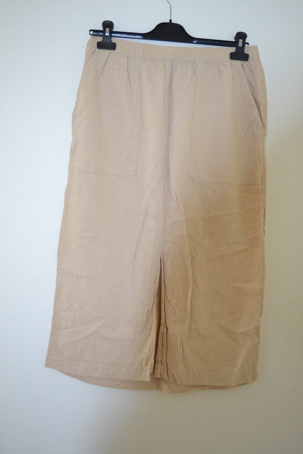 Jupe longue fluide beige avec fente Esmara – Taille 42