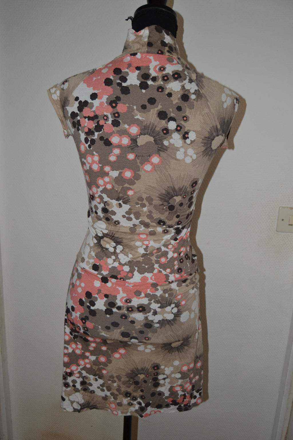 Robe imprimée à col drapé R.P Tamar – Taille XS / S