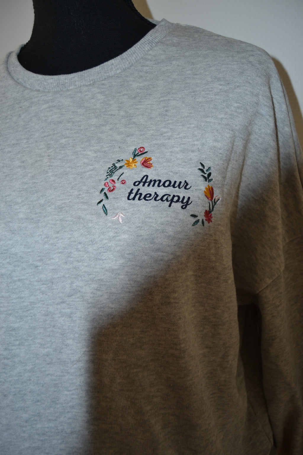 Sweat 2-en-1 Gris "Amour Therapy" – Kiabi (Taille XL)