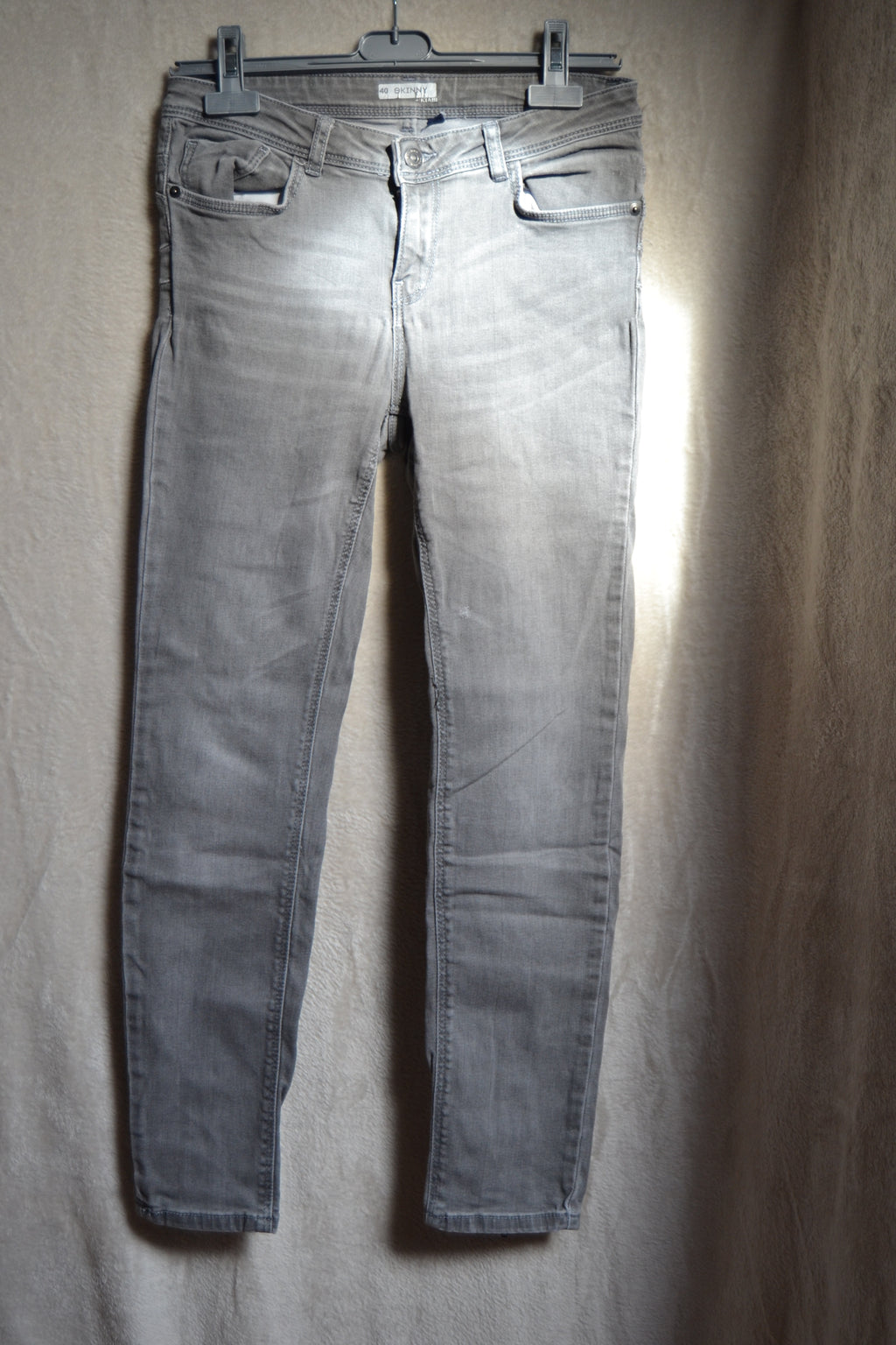 Jean Skinny Gris Femme Taille 40 - Kiabi