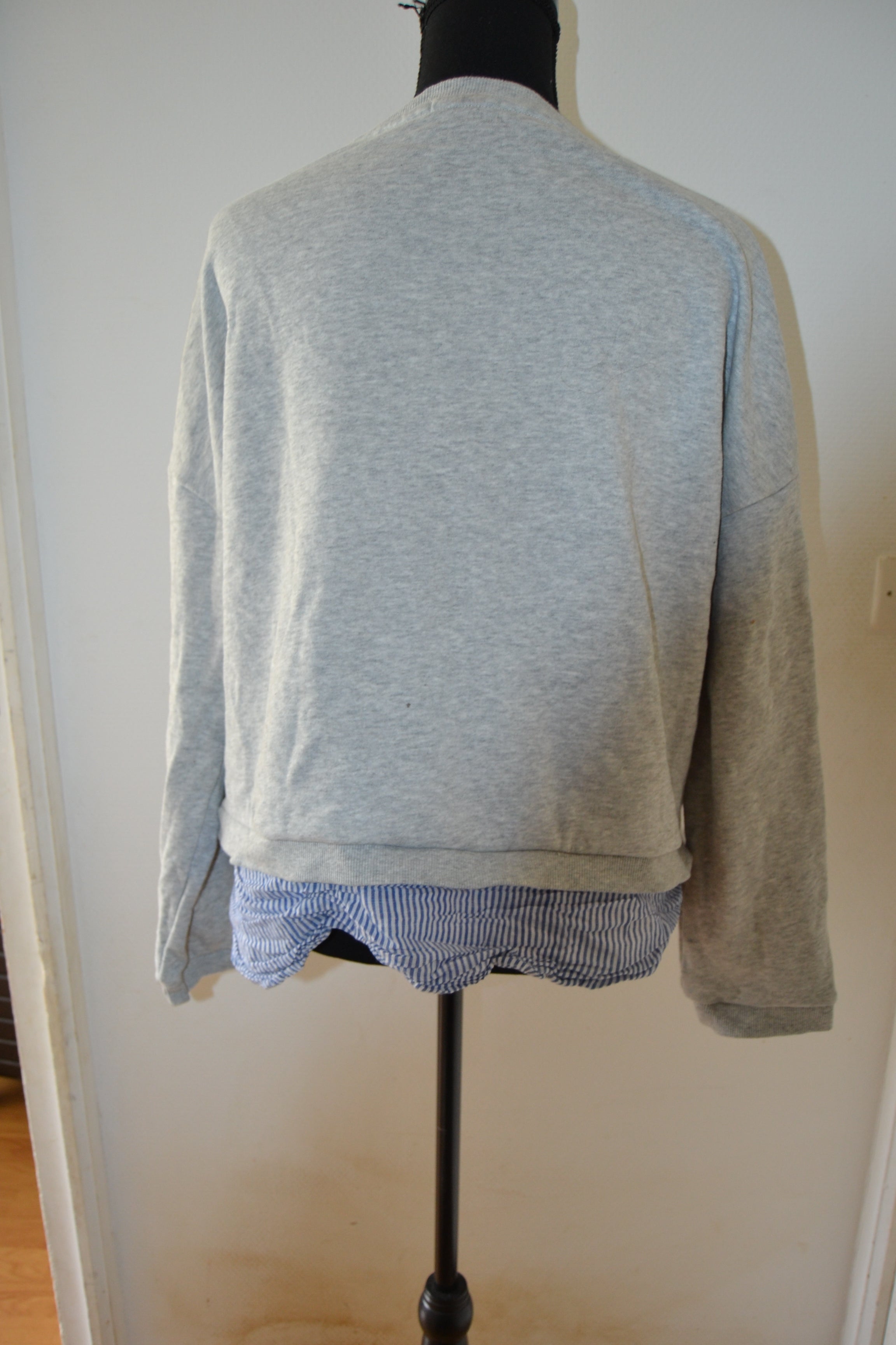 Sweat 2-en-1 Gris "Amour Therapy" – Kiabi (Taille XL)
