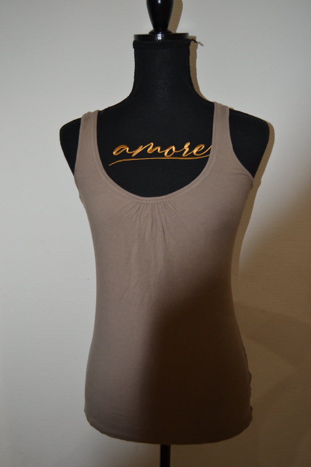 Débardeur taupe Promod avec fronces – Taille S / M