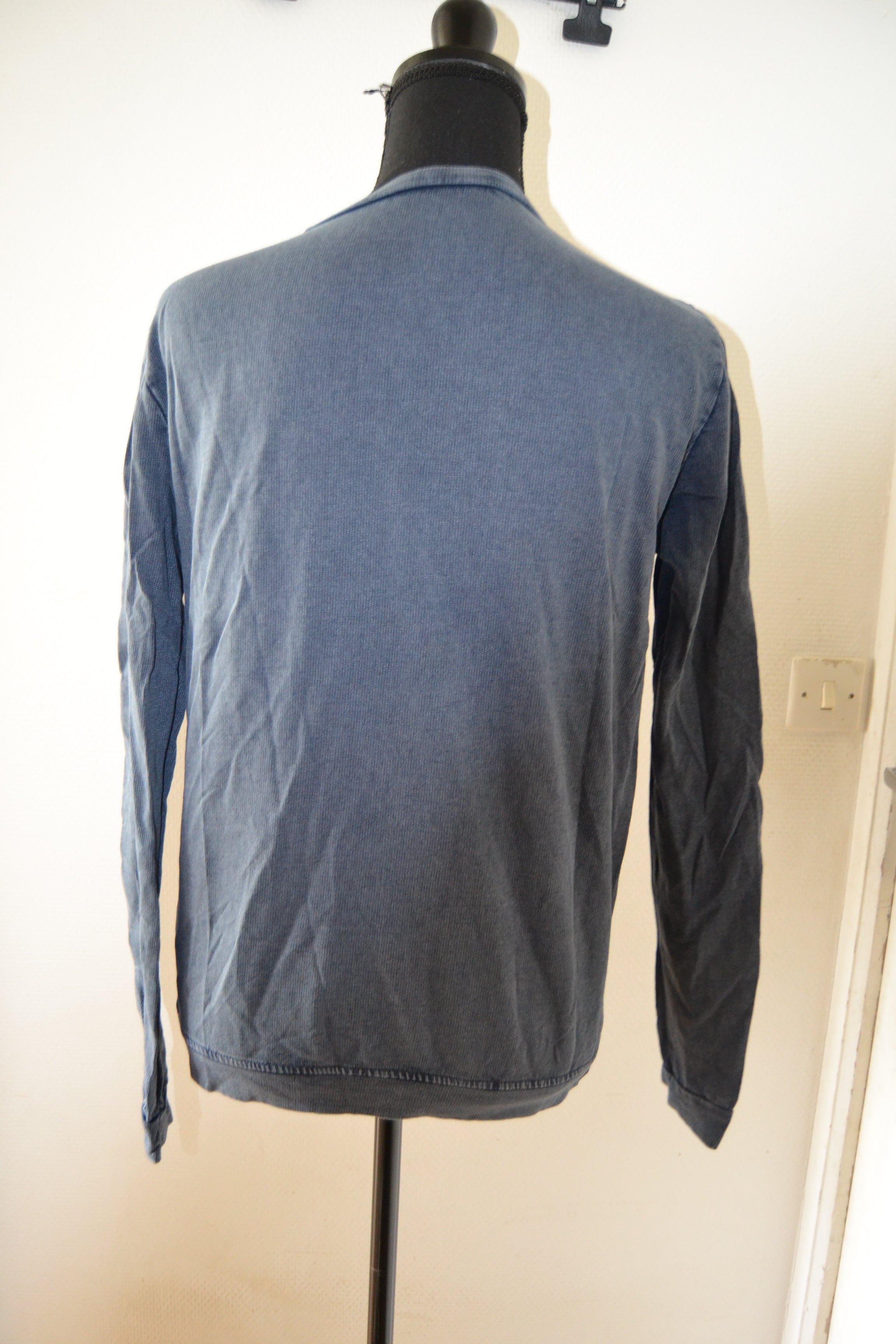 Top Manches Longues Bleu Délavé Style Ethnique – Pimkie (Taille S)