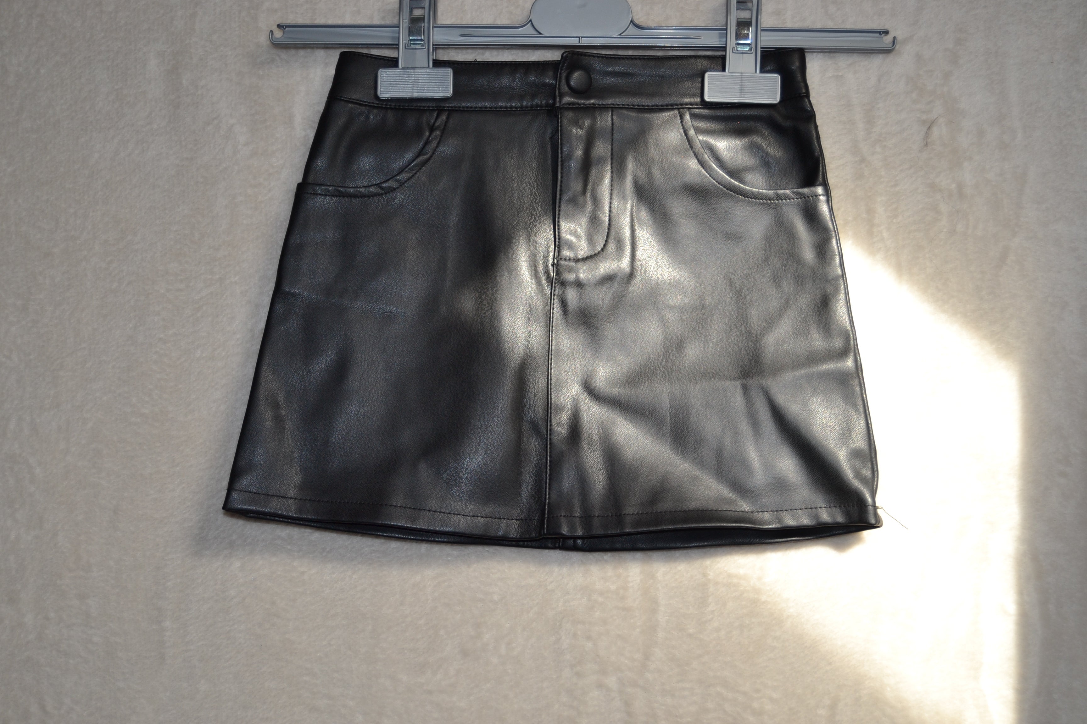 Jupe Simili Cuir Noir Fille 4 ans - Kiabi