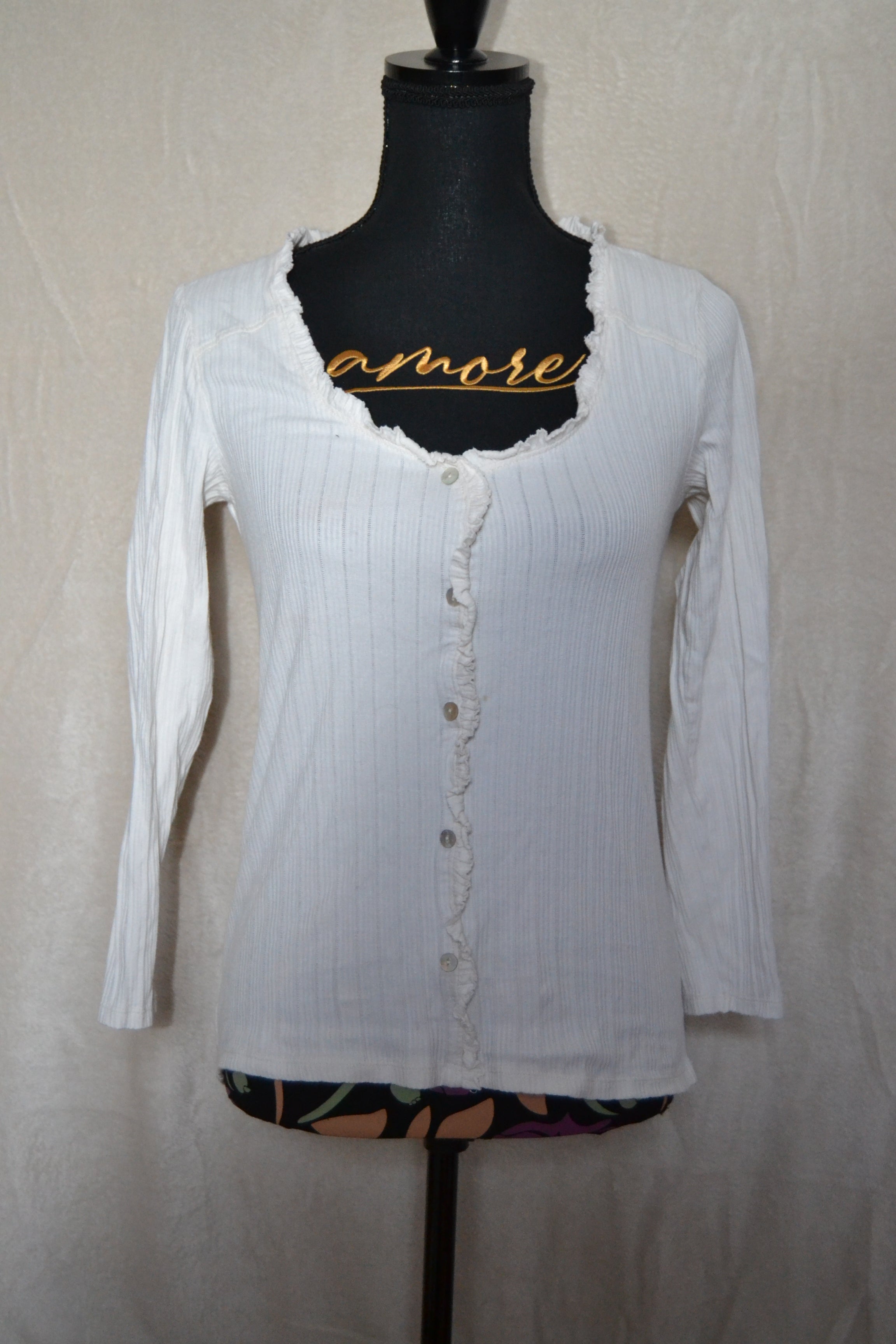 T-shirt Manches Longues Crème – Kiabi | Taille S