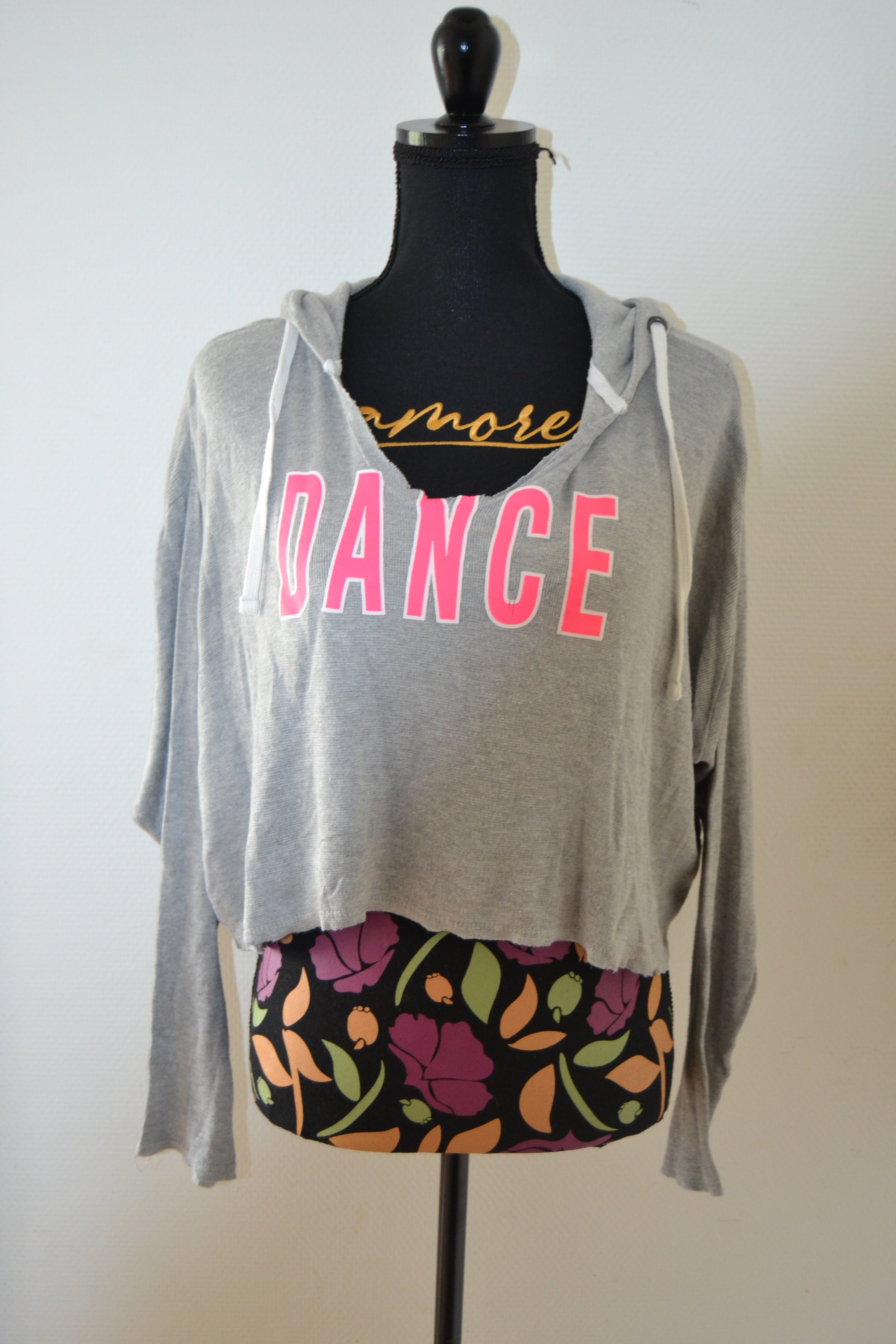 Pull Crop-Top "DANCE" Rose Fluo - Jennyfer - Taille S