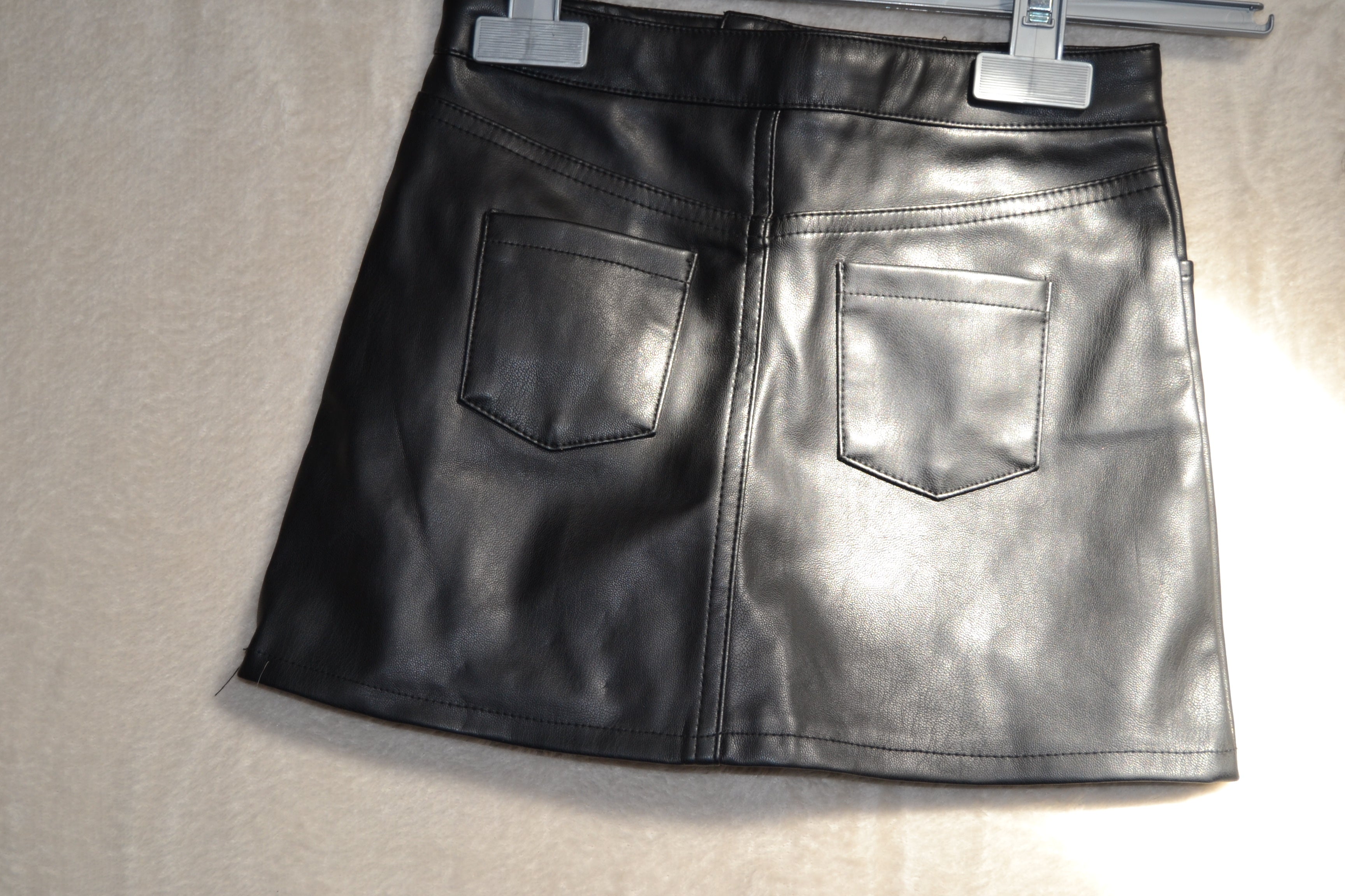 Jupe Simili Cuir Noir Fille 4 ans - Kiabi