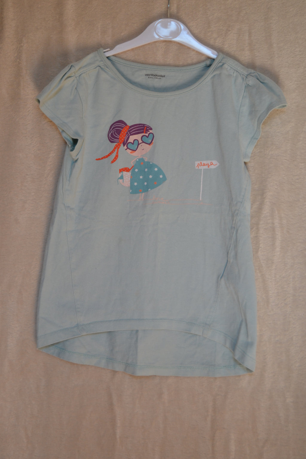 T-shirt Vert Vertbaudet — Taille 8 ans