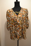 Tunique / Top fluide motif floral rétro 70's – Taille 5