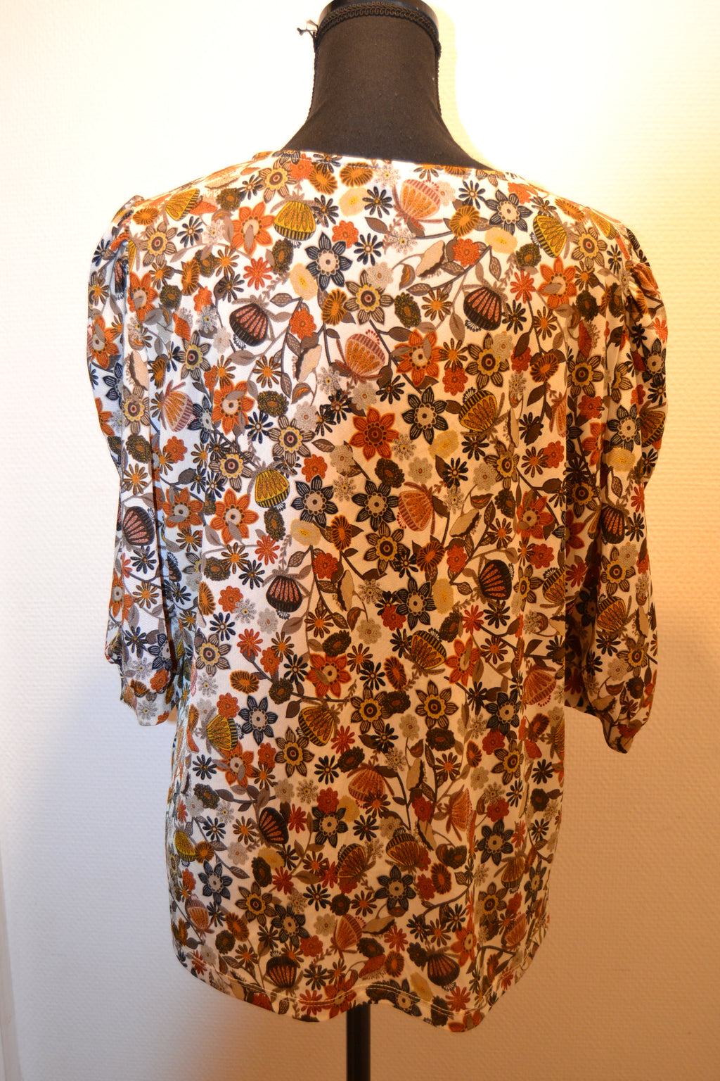 Tunique / Top fluide motif floral rétro 70's – Taille 5