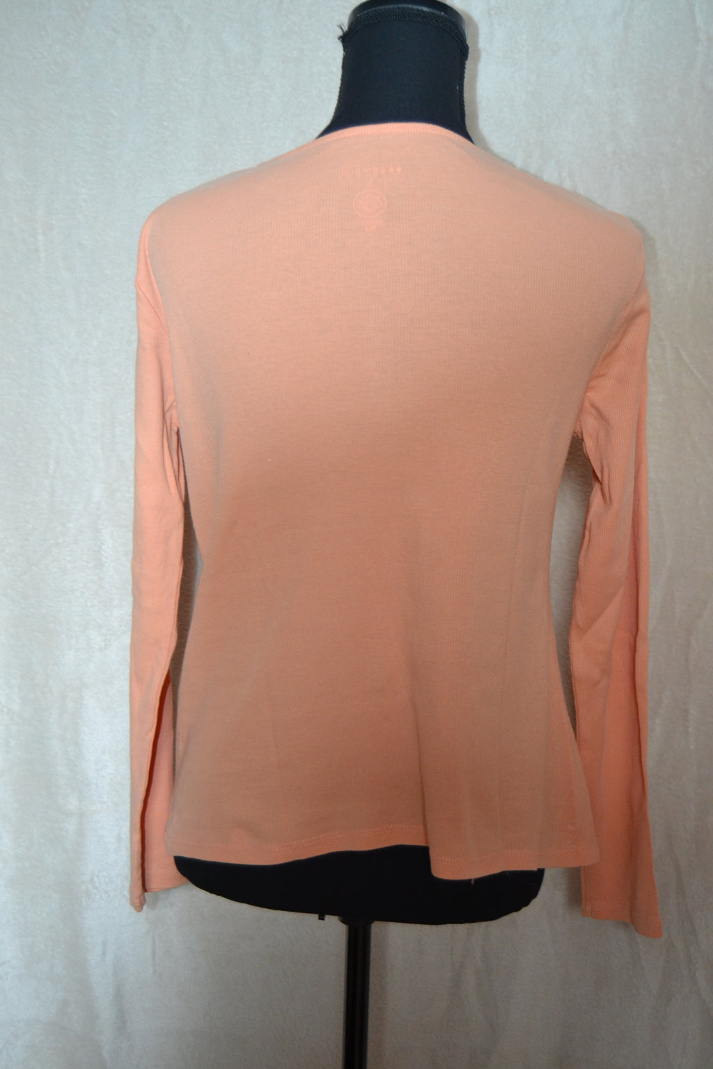 T-shirt Manches Longues Rose Saumon Camaïeu Taille L