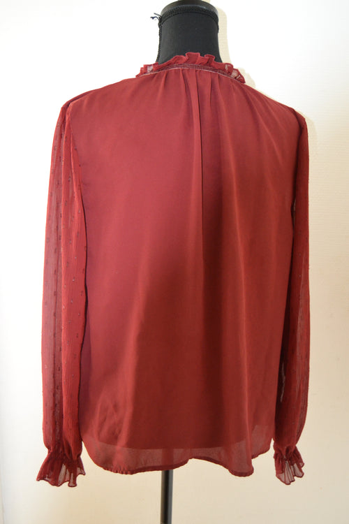 Blouse fluide bordeaux Kiabi – Taille L