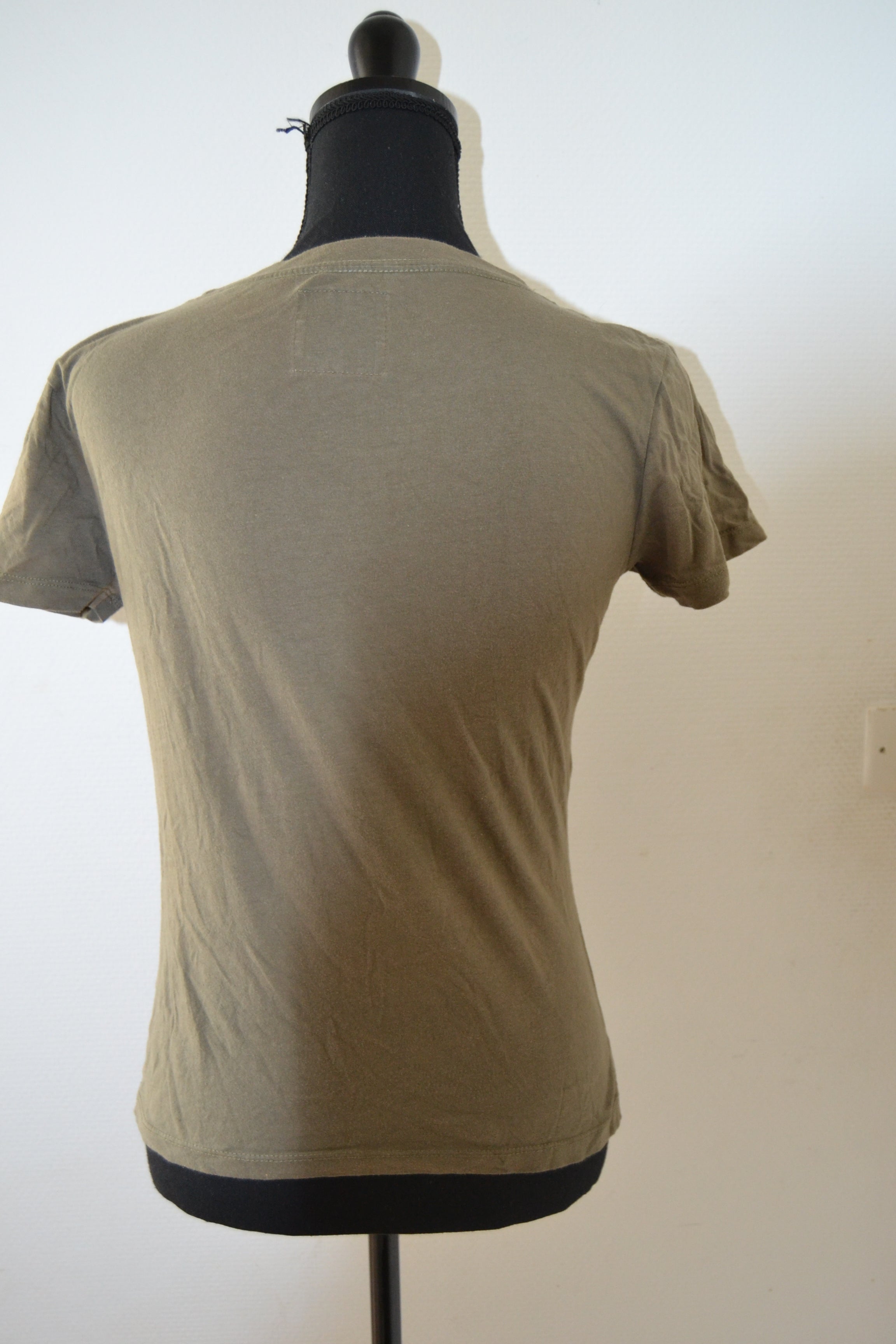 T-shirt Abercrombie & Fitch Kaki Logo A.Fitch 1892 – Taille L | Seconde Main
