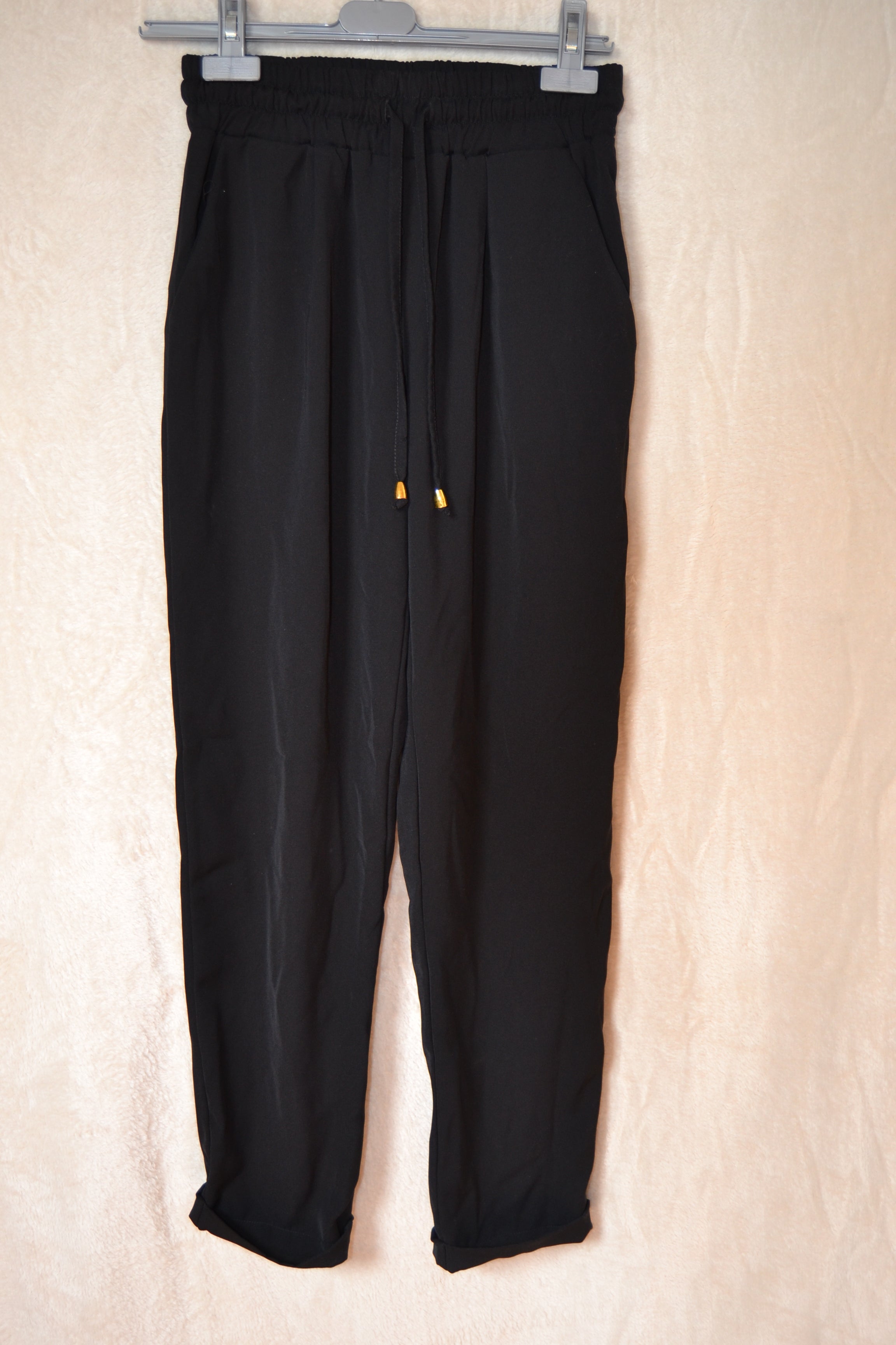 Pantalon Noir Femme Ema Blues – Taille S – 100% Polyester