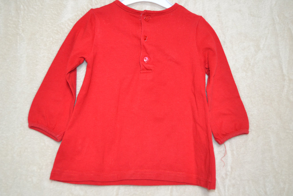 T-shirt rouge manches longues – 3 ans