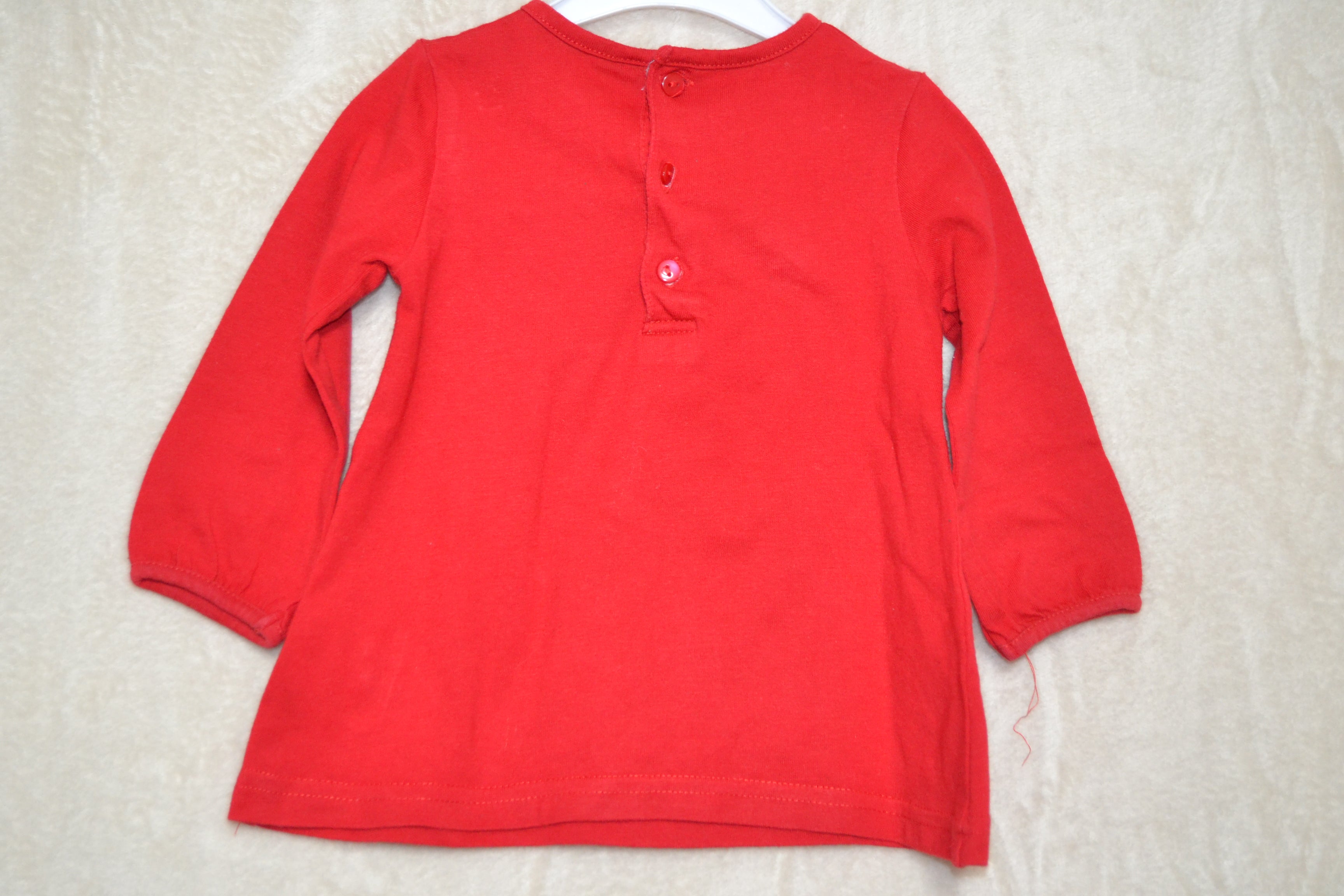 T-shirt rouge manches longues – 3 ans