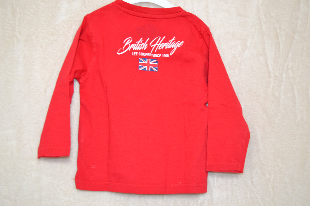 T-shirt rouge manches longues Lee Cooper – 3 ans