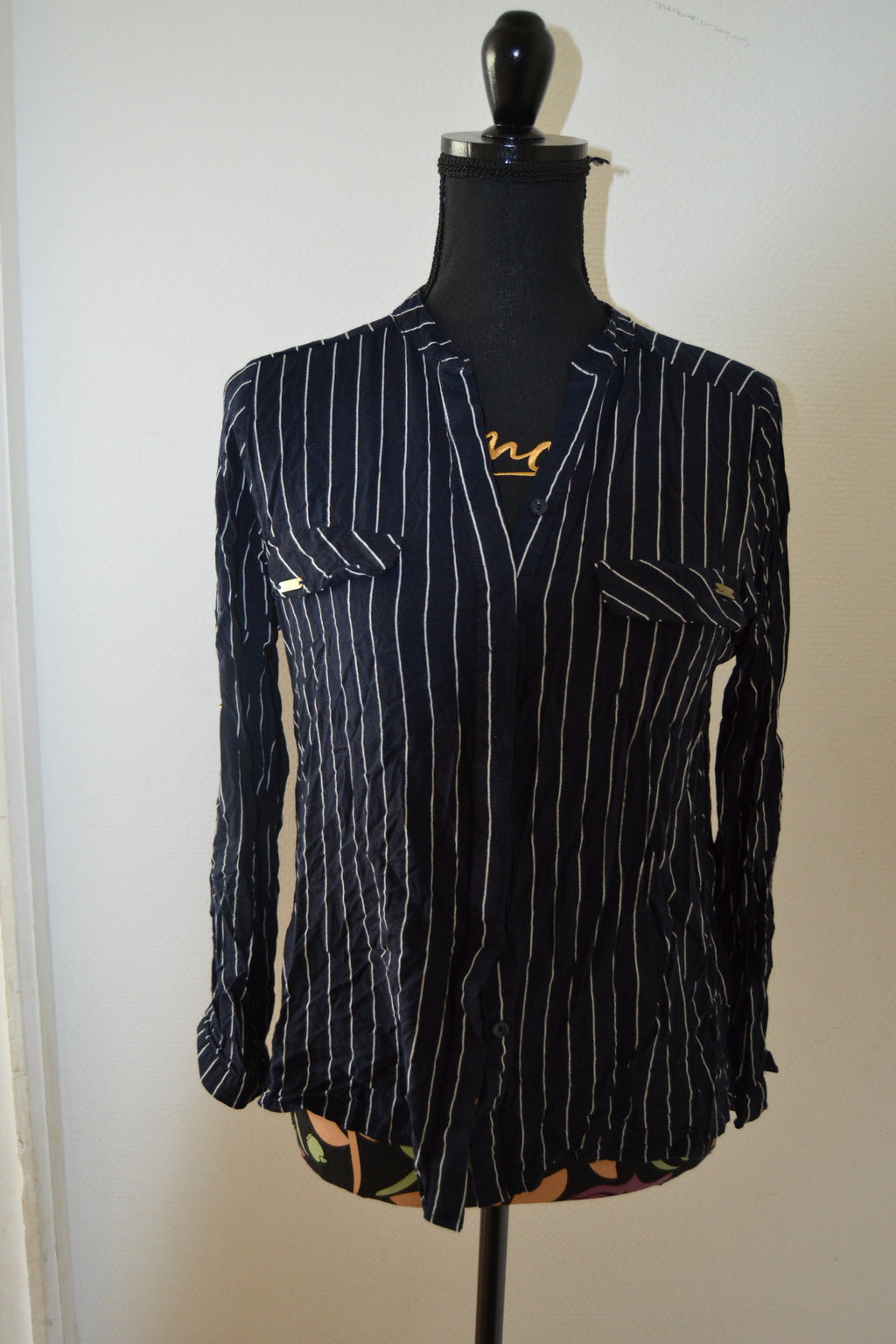 Chemise fluide à rayures Milas.91 – Taille 42 / XL – 100% Viscose