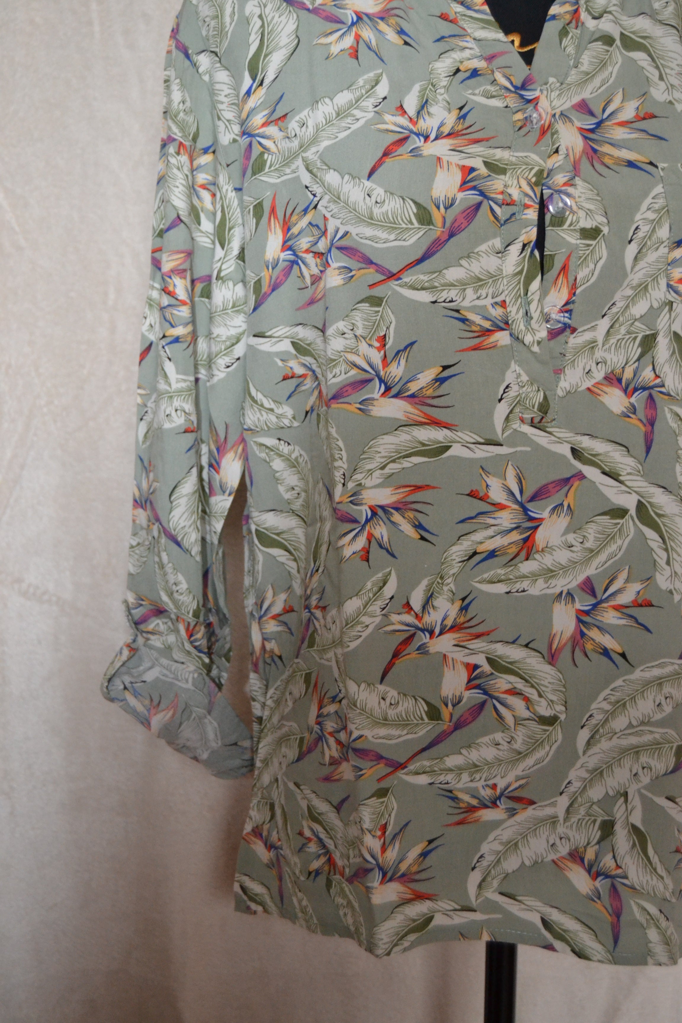 Blouse Fleurie Verte Influx Taille 40