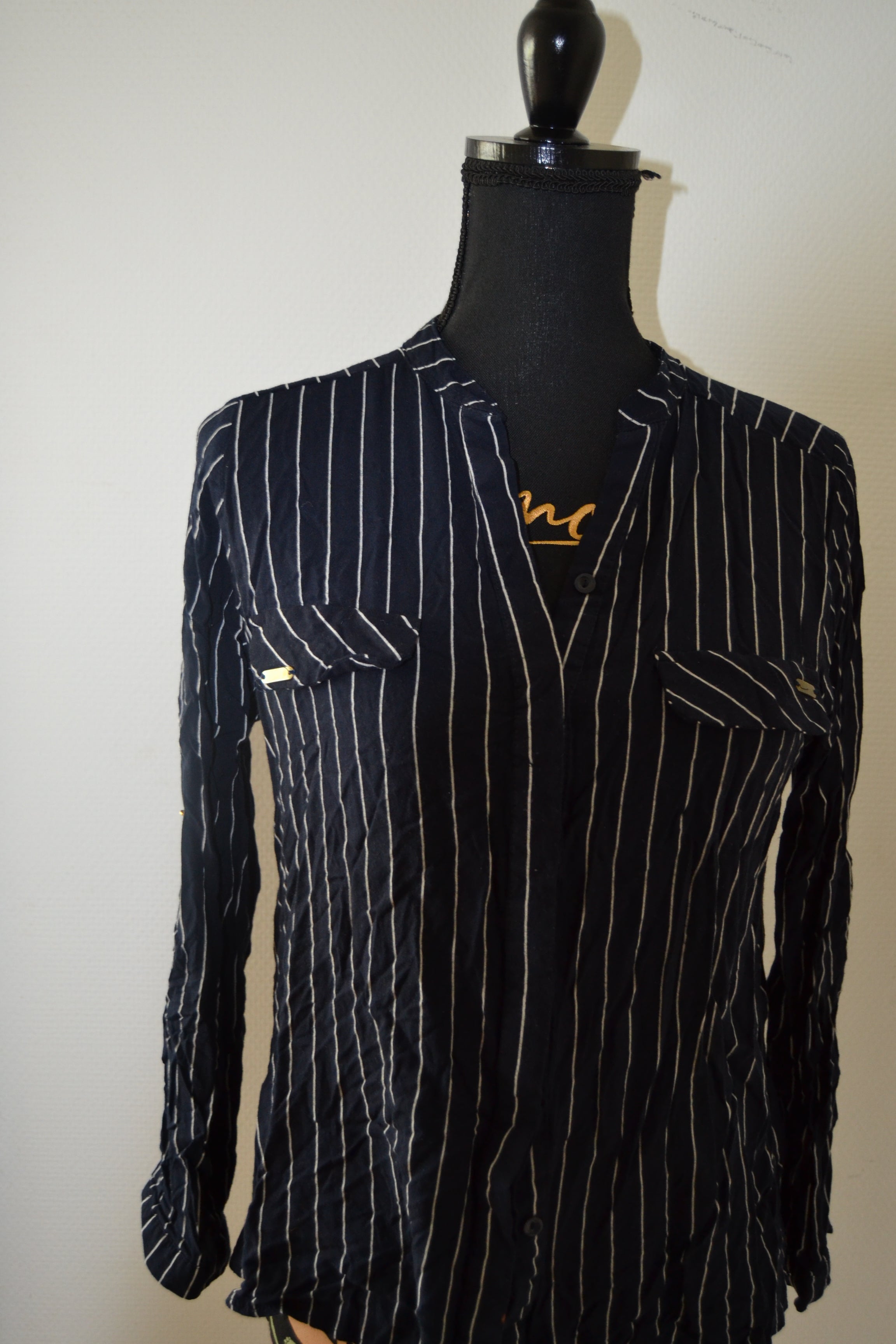 Chemise fluide à rayures Milas.91 – Taille 42 / XL – 100% Viscose
