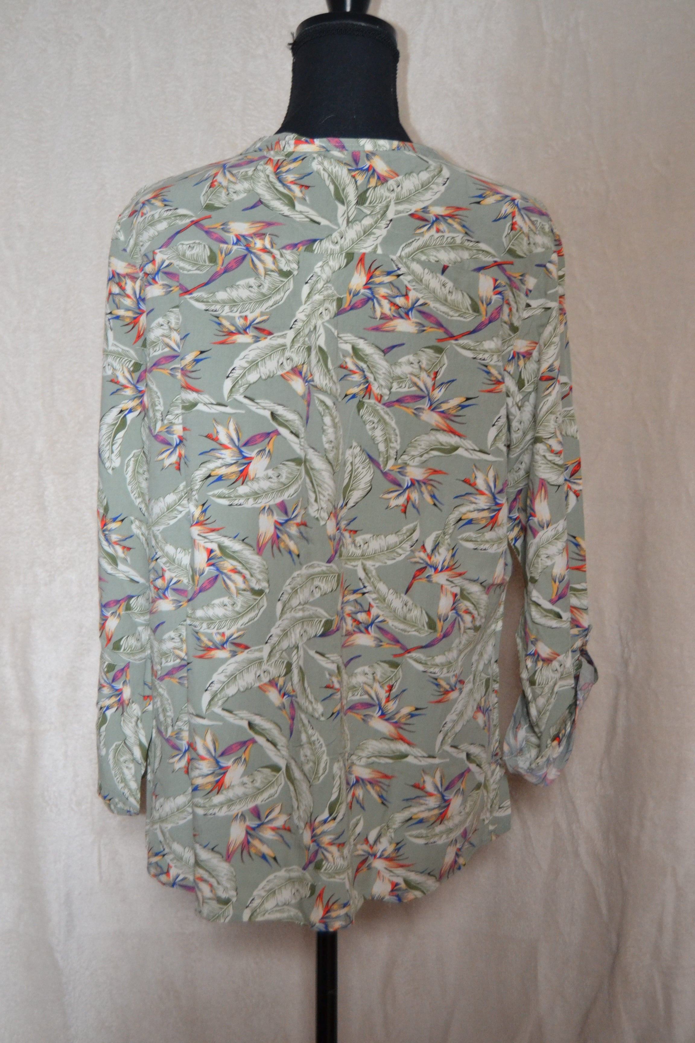 Blouse Fleurie Verte Influx Taille 40