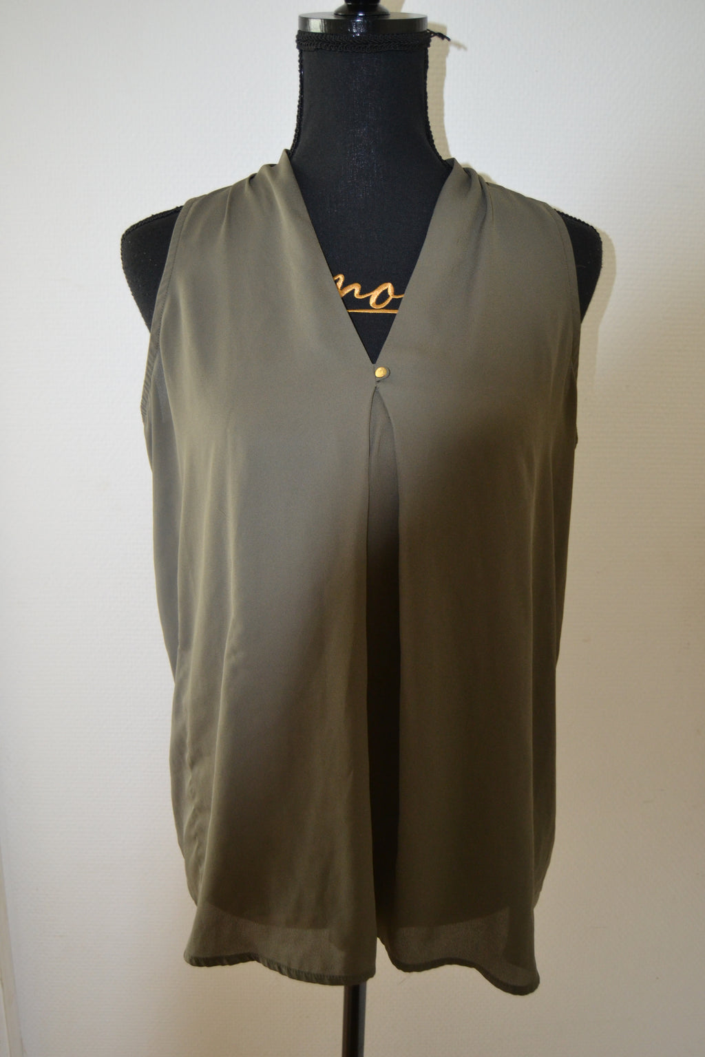 Débardeur fluide kaki / vert olive Atmosphere – Taille 40
