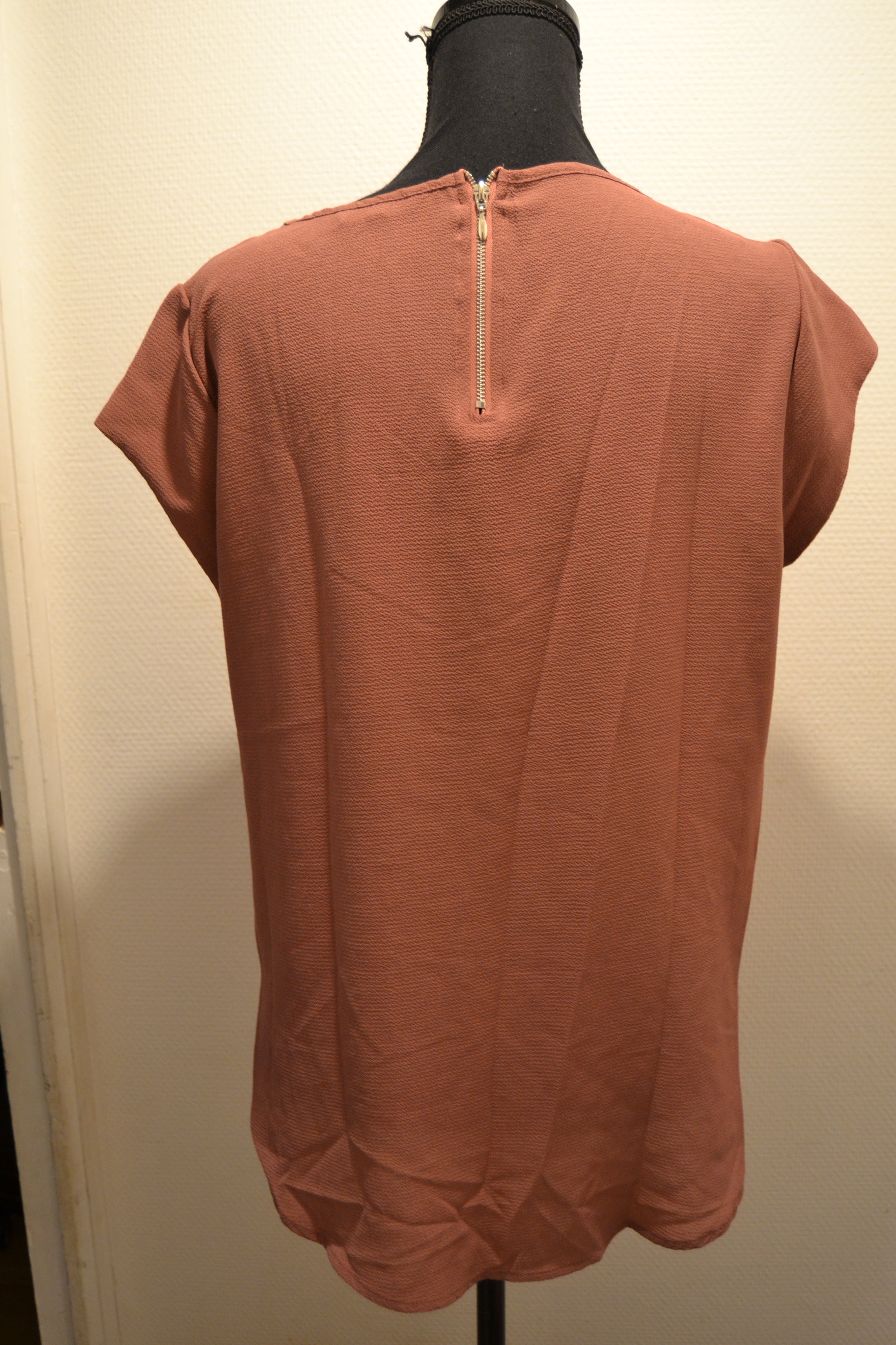 Top Fluide Mauve / Vieux Rose Zippé - Only (Taille 38)