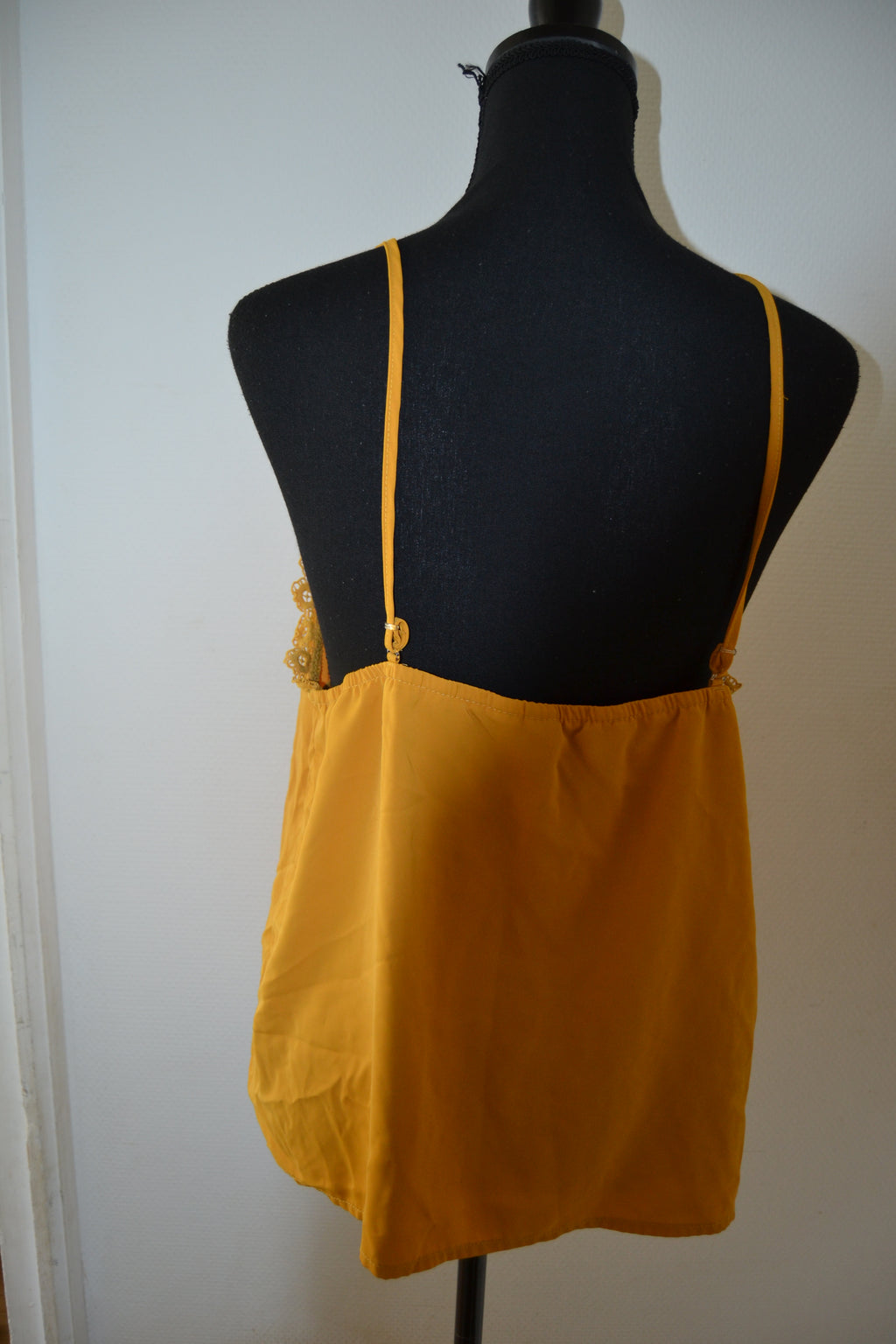 Débardeur jaune moutarde à dentelle Shein – Taille L