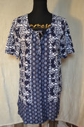T-shirt Femme Bleu à Motif – Taille 46 | Seconde Main