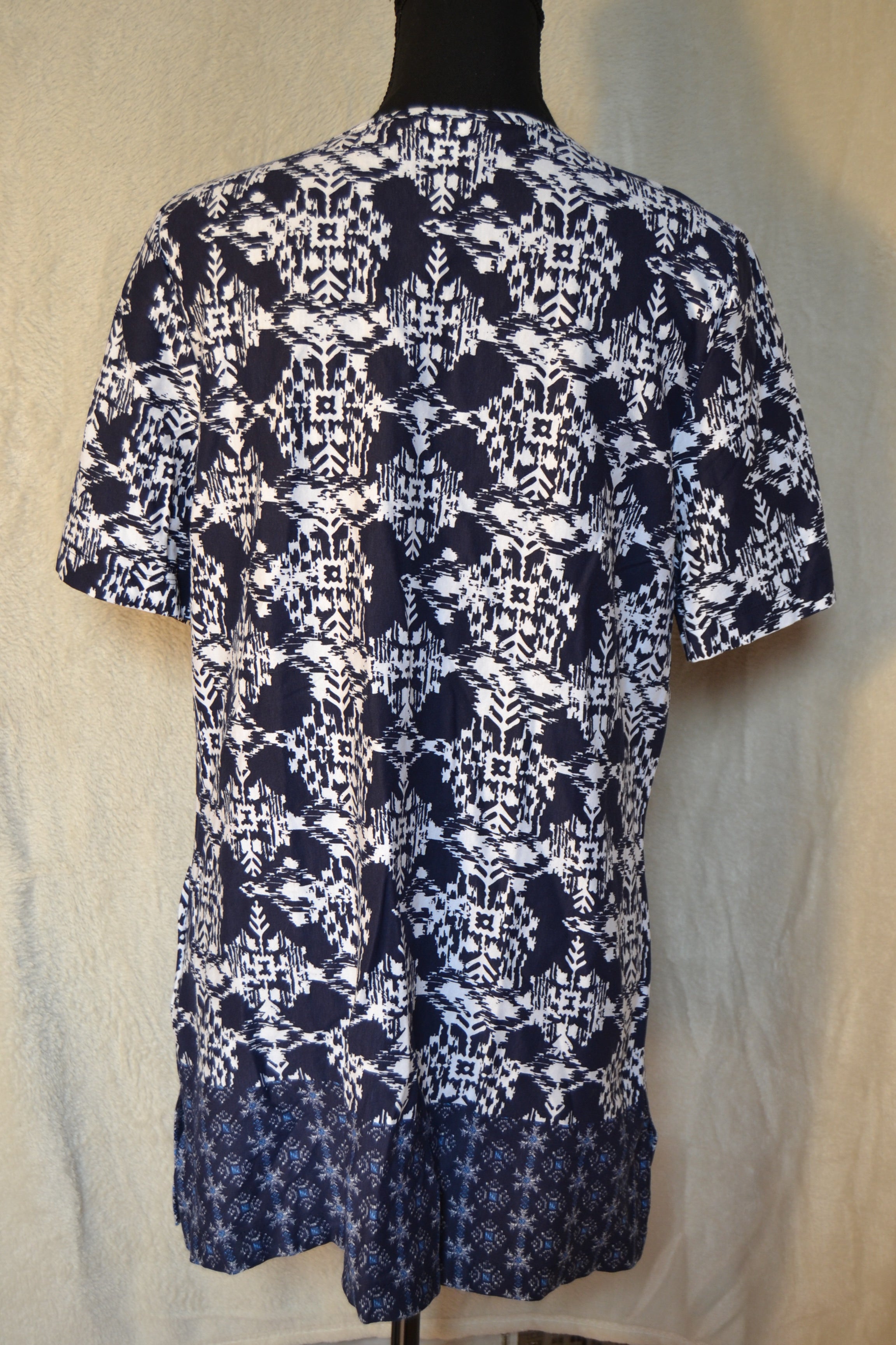 T-shirt Femme Bleu à Motif – Taille 46 | Seconde Main