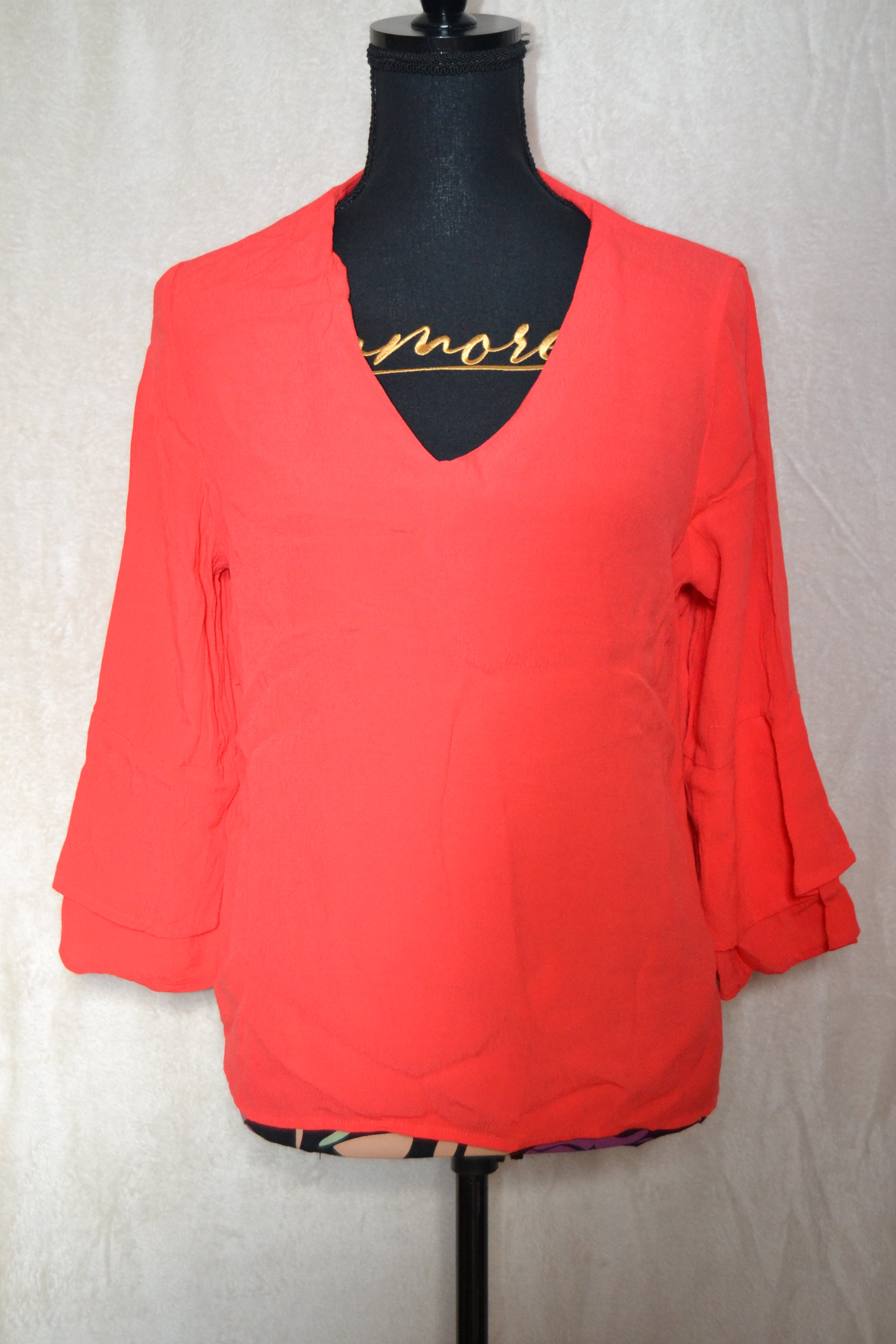 Blouse orange-rouge Tex – Taille 40
