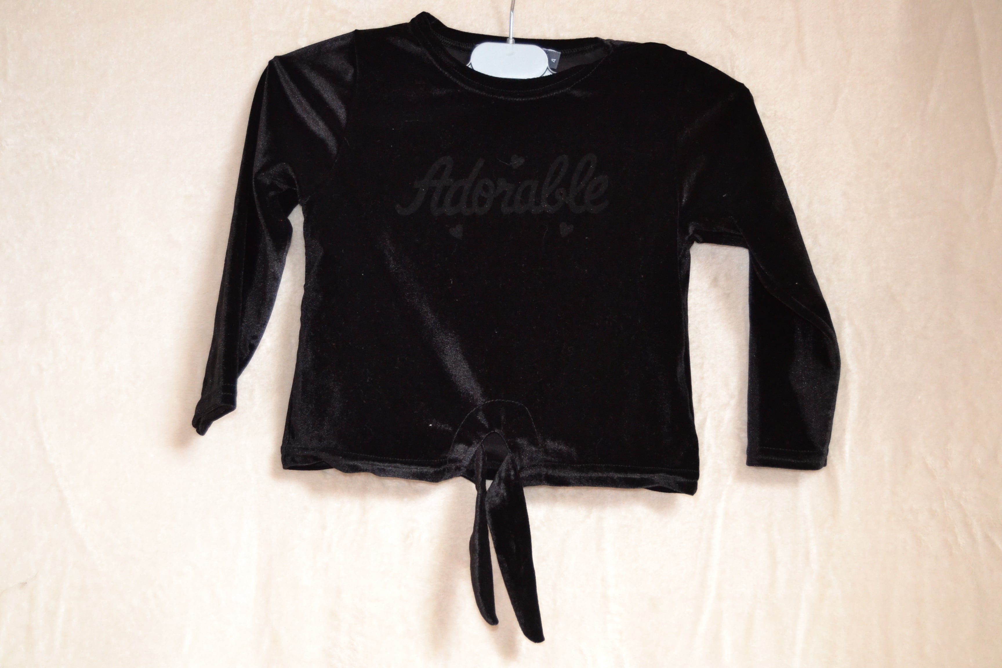 Pull Noir "Adorable" TQF - Taille 4 ans