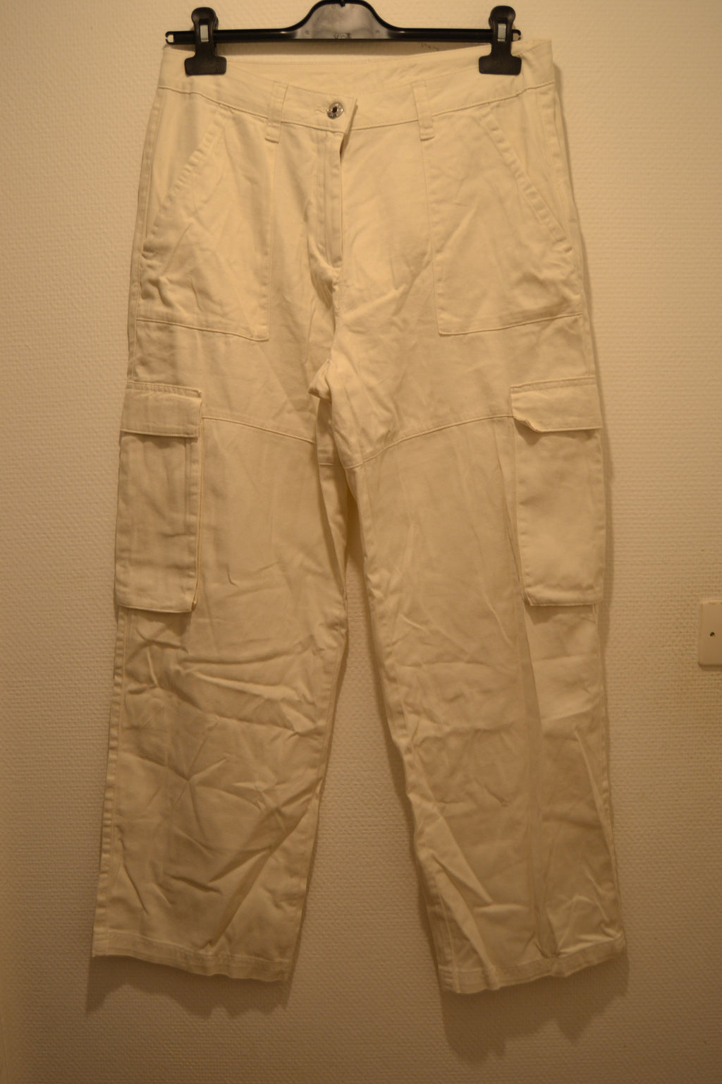 Pantalon Cargo en lin blanc/crème Esmara – Taille 42