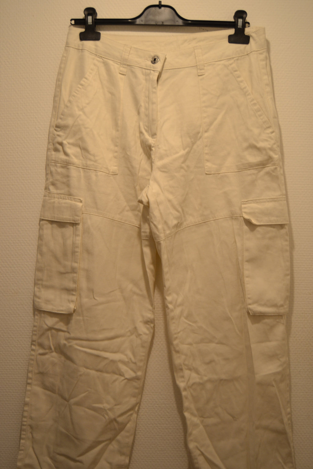 Pantalon Cargo en lin blanc/crème Esmara – Taille 42