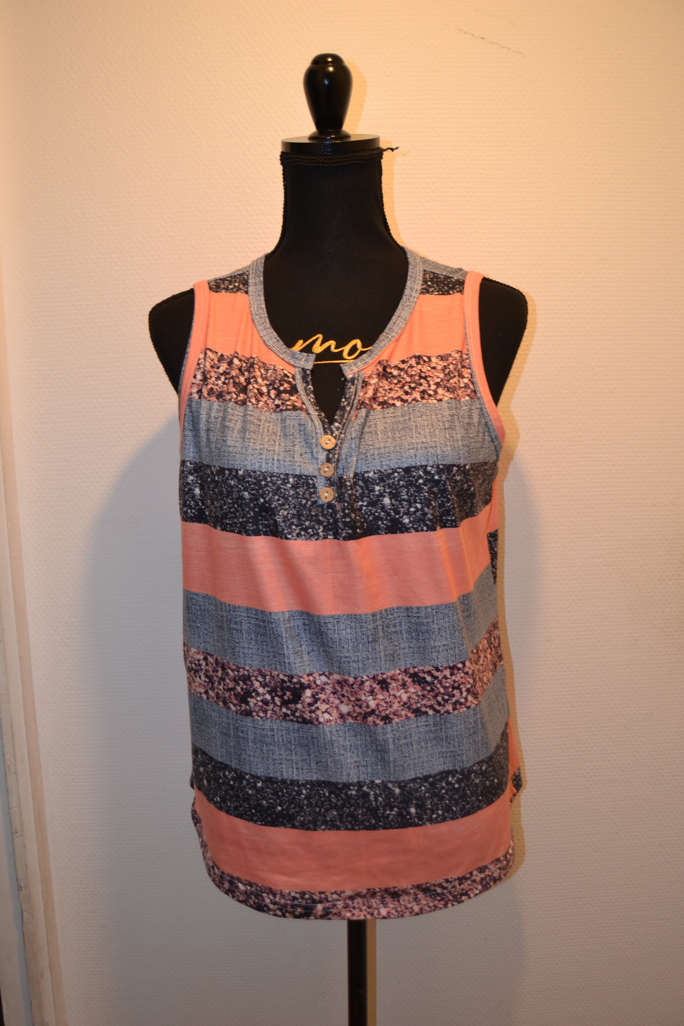 Débardeur fluide à rayures multicolores Shein – Taille L