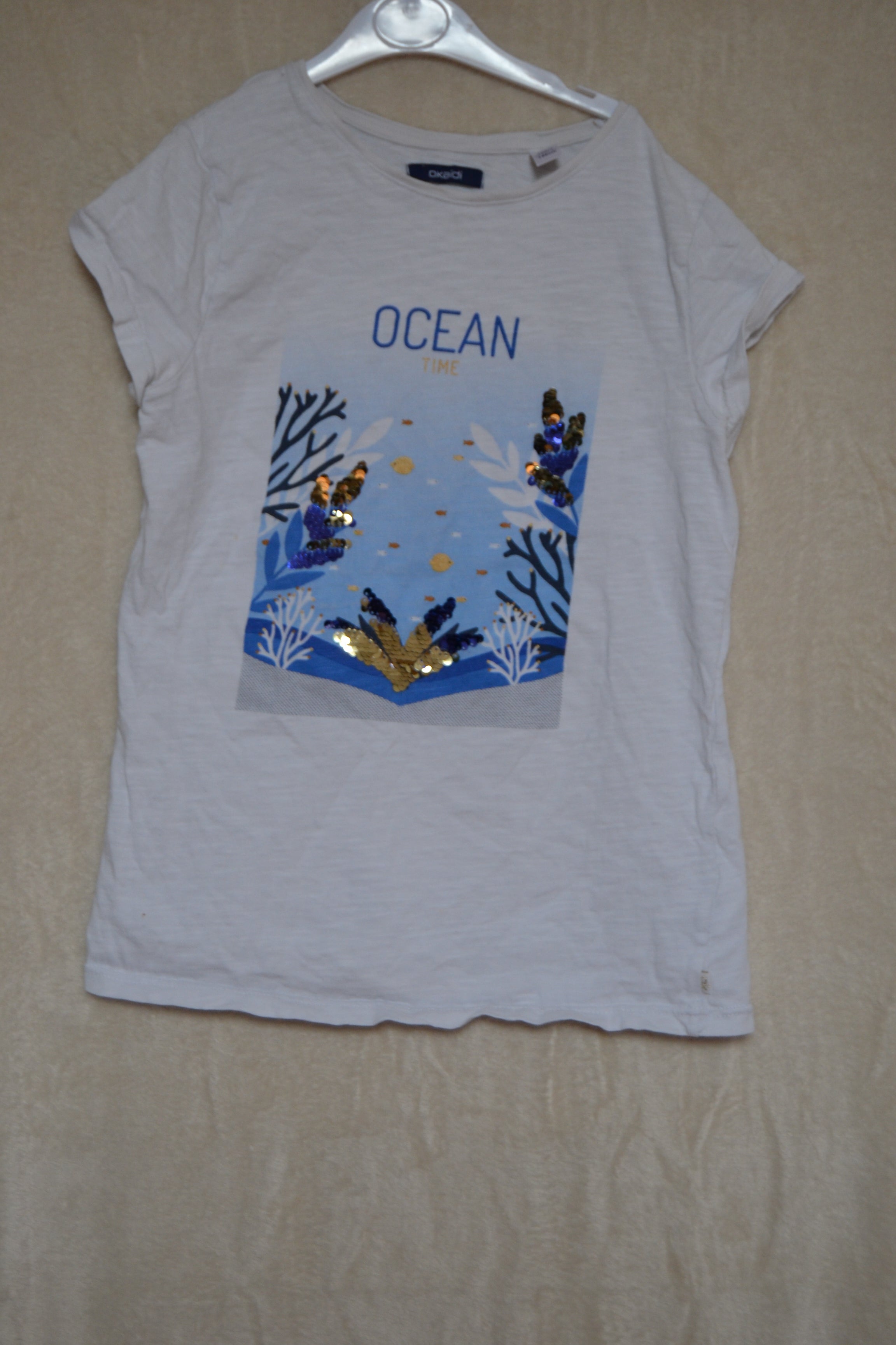 T-shirt Blanc Okaïdi 10 ans – Motif & Légèreté