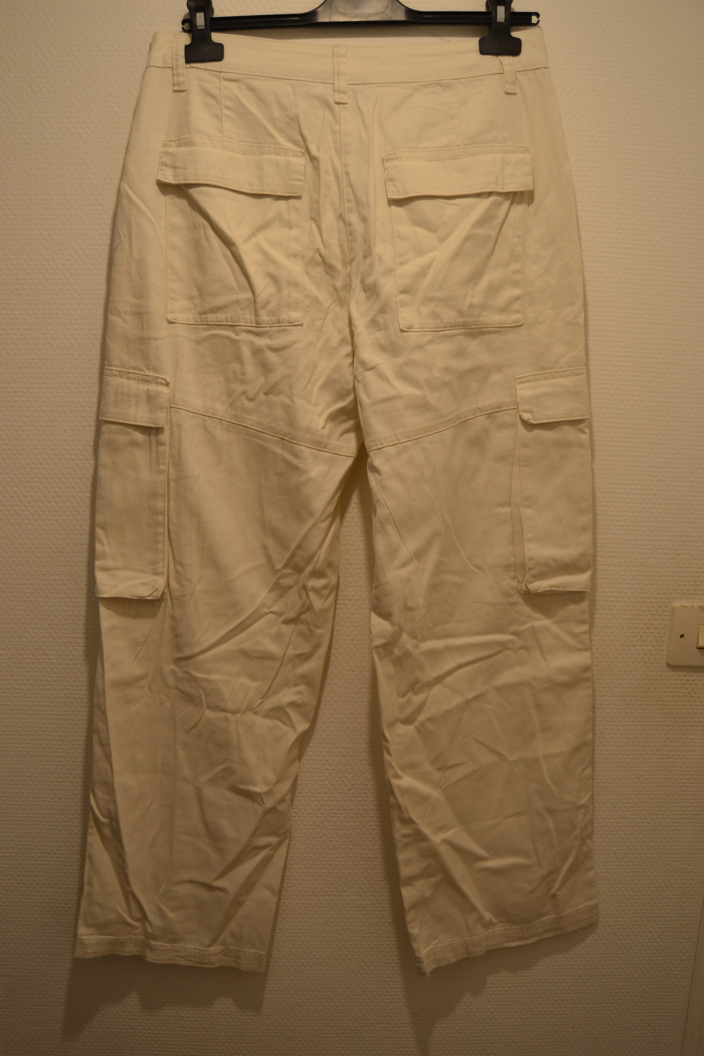 Pantalon Cargo en lin blanc/crème Esmara – Taille 42