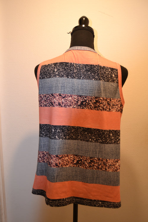 Débardeur fluide à rayures multicolores Shein – Taille L
