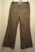 Pantalon large marron à rayures Promod – Taille 38 (M)