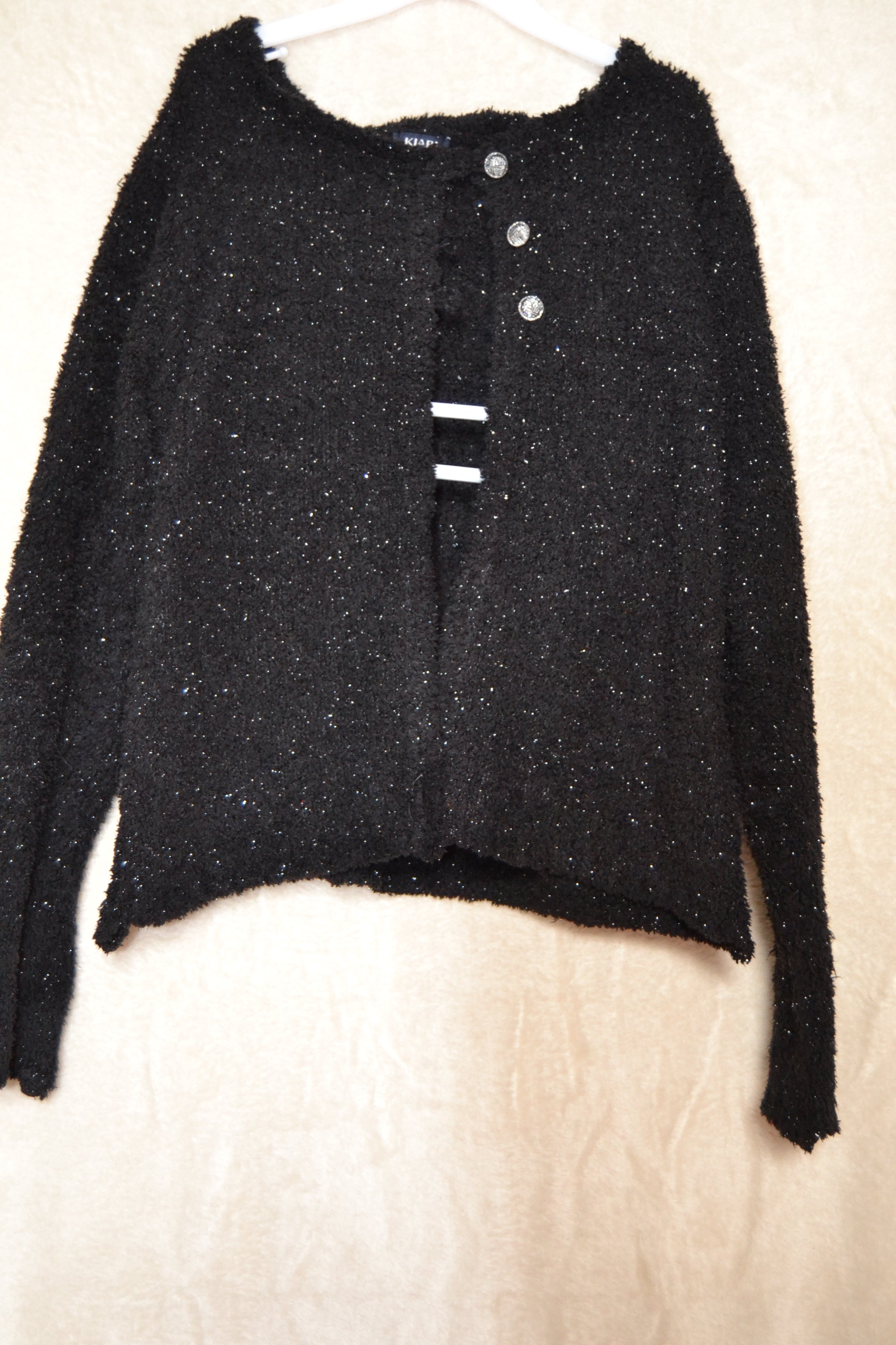 Veste Noire à Boutons – Kiabi | 8 ans