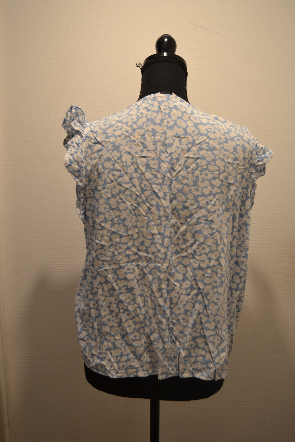 Blouse fluide fleurie bleue et blanche Esmara – Taille 40