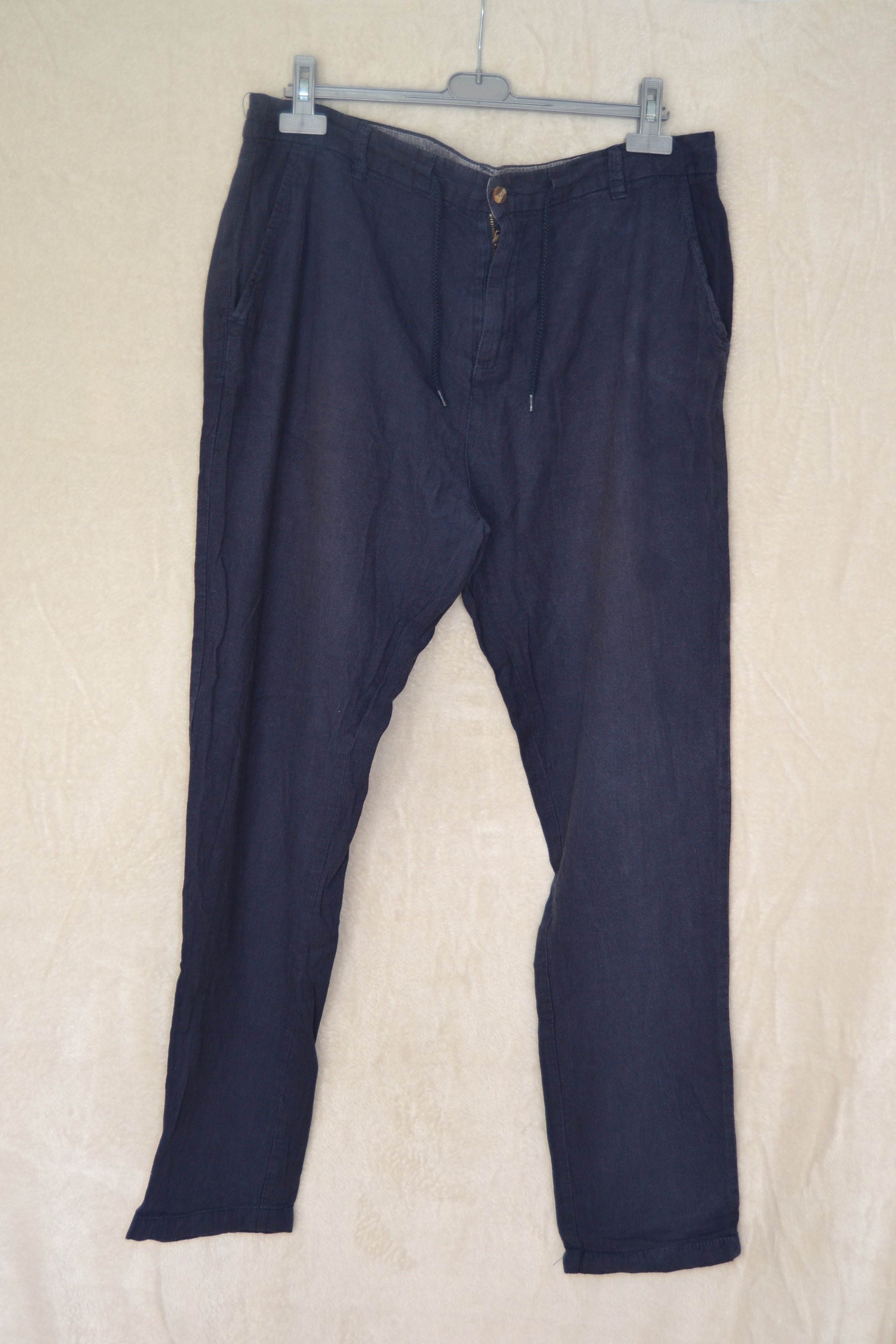 Pantalon Style Lin Homme Bleu – Gémo | Taille 48