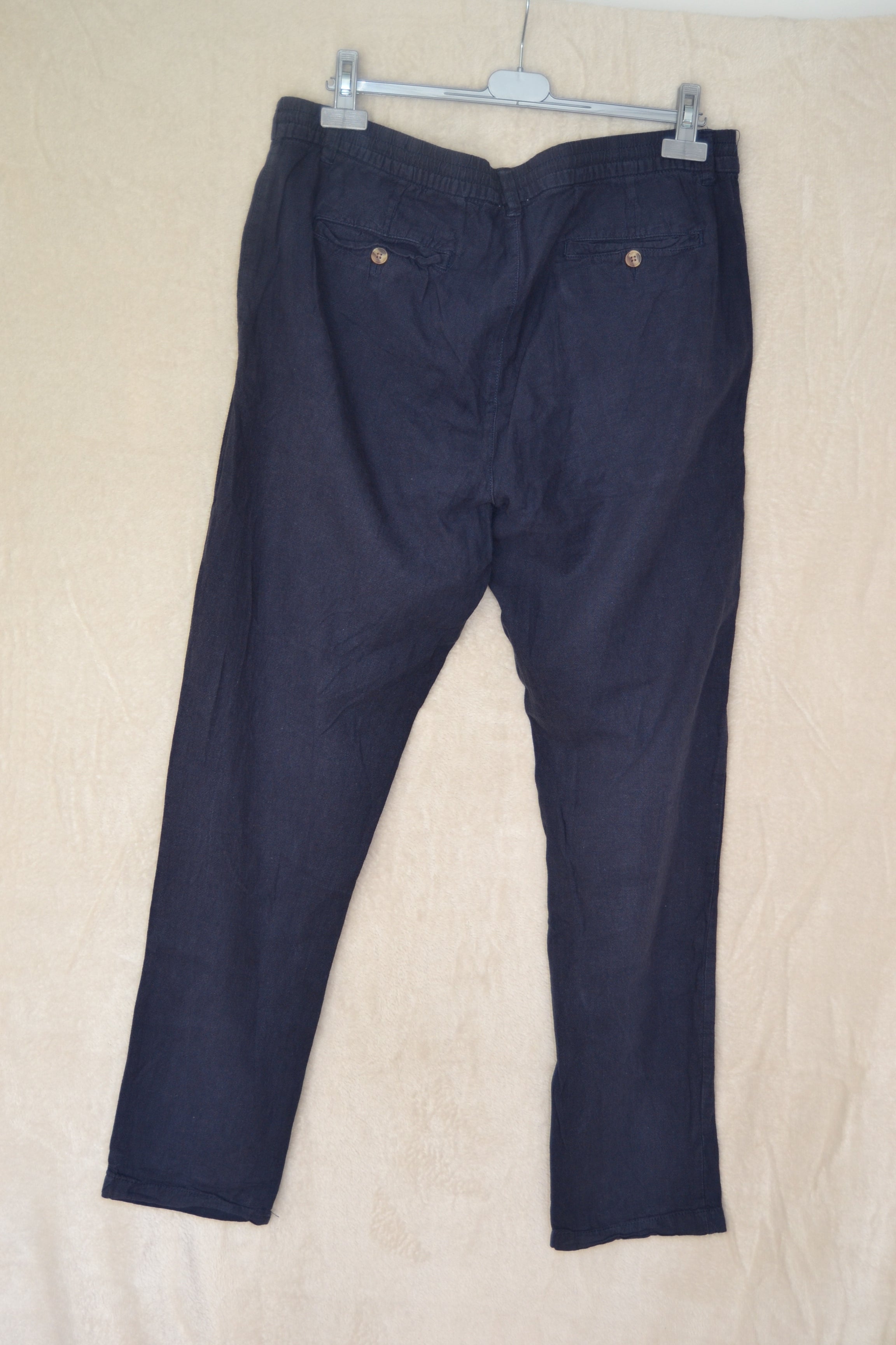 Pantalon Style Lin Homme Bleu – Gémo | Taille 48